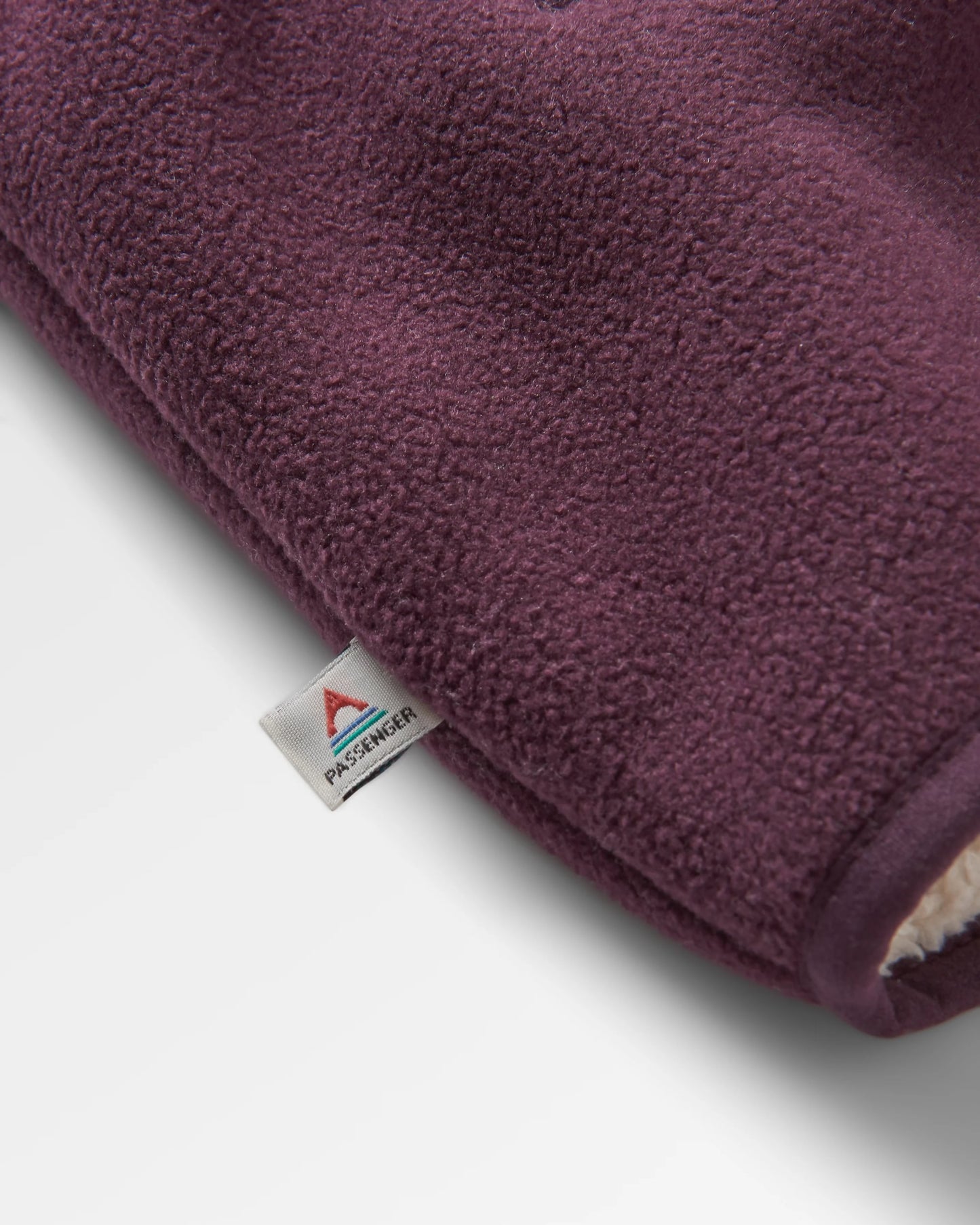 Nestling Recycled Polar-Lined Sherpa Fleece - Deep Plum - Flatlay