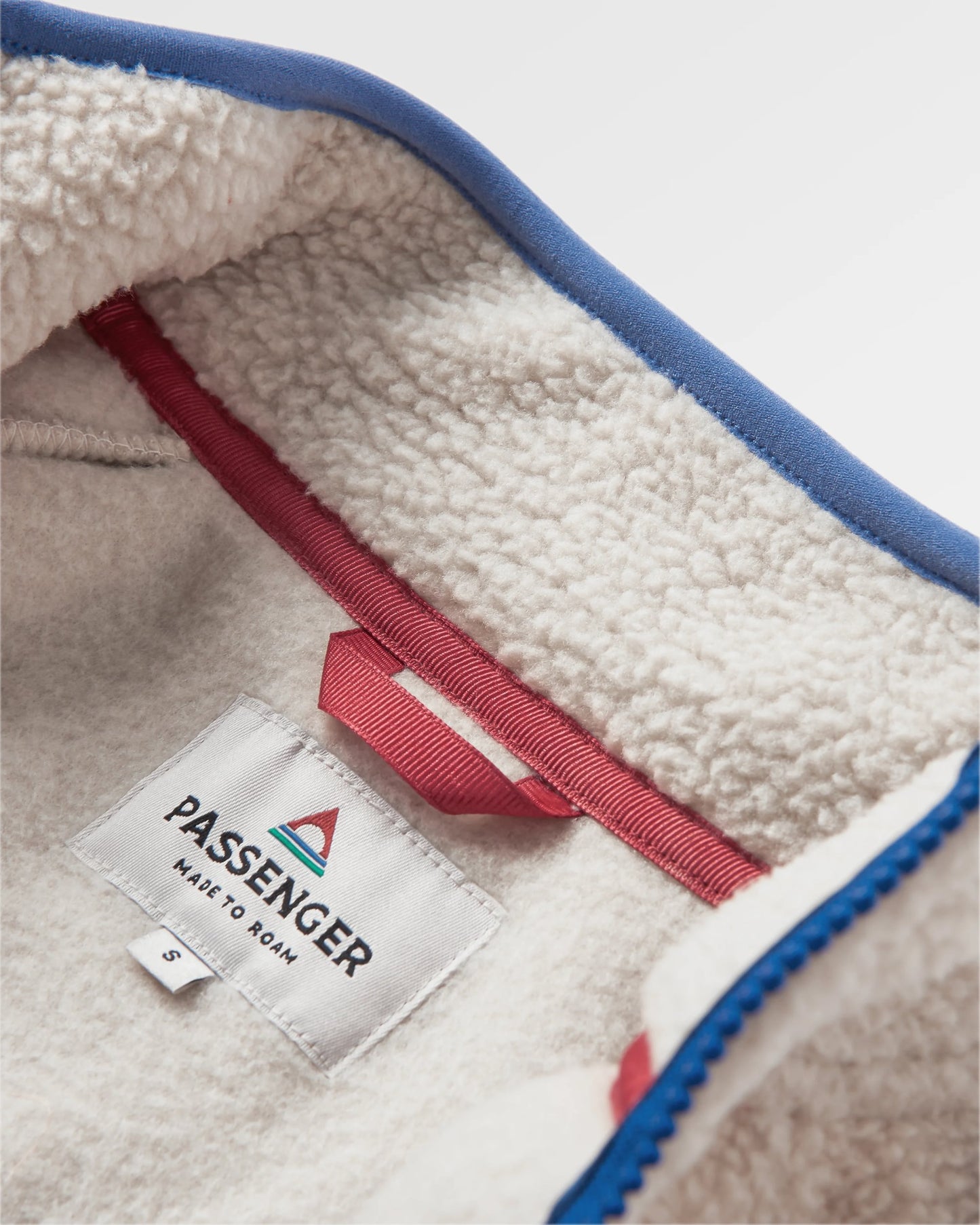 Fairbanks Full Zip Recycled Sherpa Fleece - Oatmeal - Flatlay