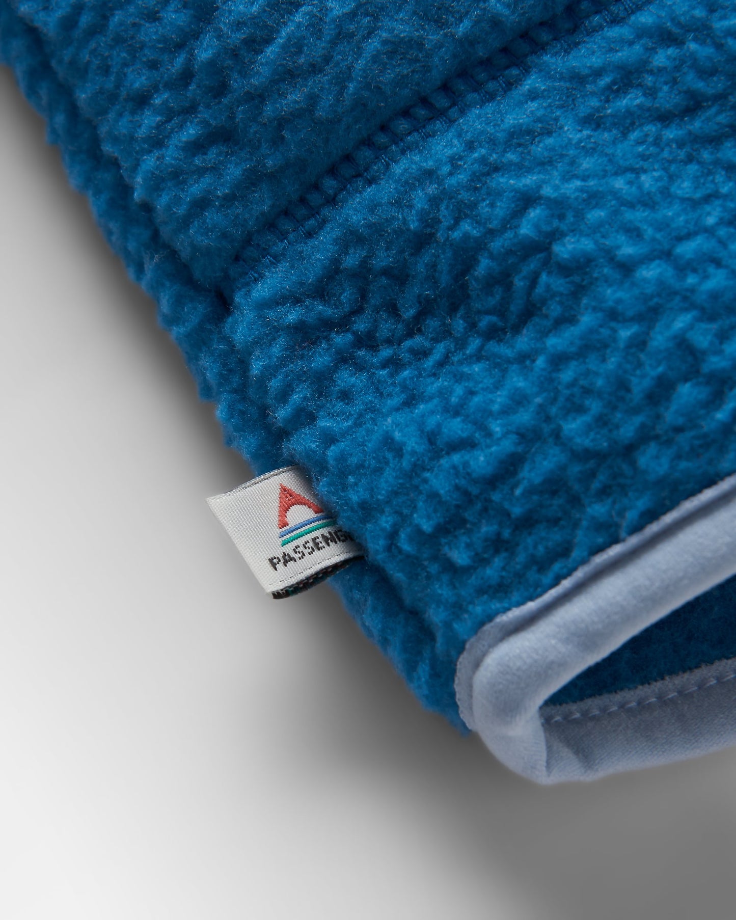 Maine 1/2 Zip Recycled Sherpa Fleece - Blue Steel - Flatlay