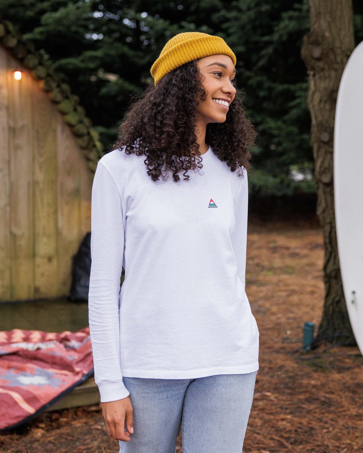 Classic Recycled Cotton LS T-Shirt - White - Lifestyle