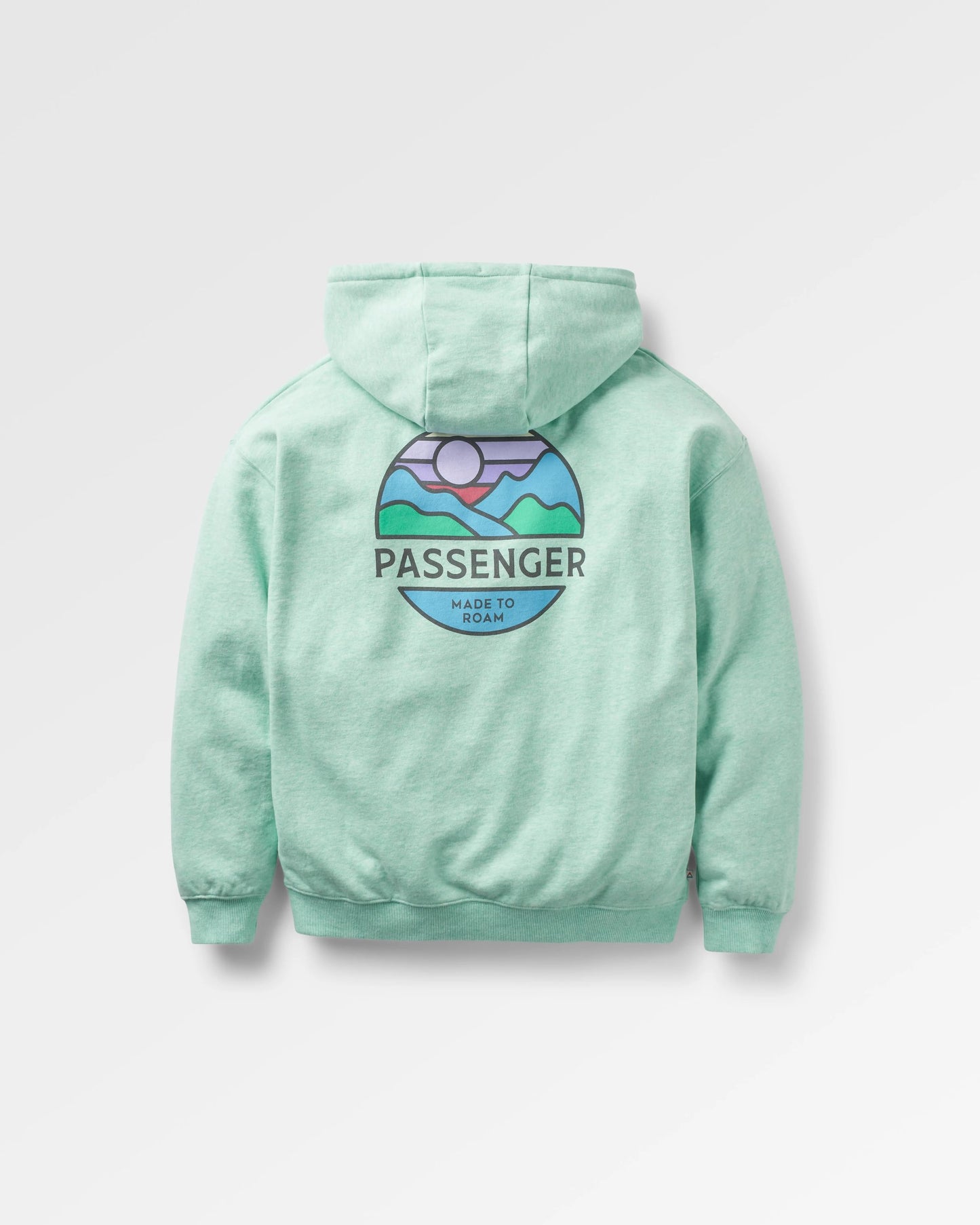 Laidback Organic Cotton Hoodie - Aqua Marl - Flatlay