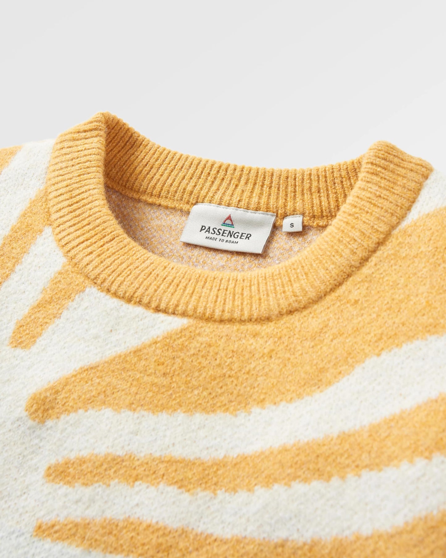 Sunsets Recycled Oversized Knitted Jumper - Marshmallow - Flatlay