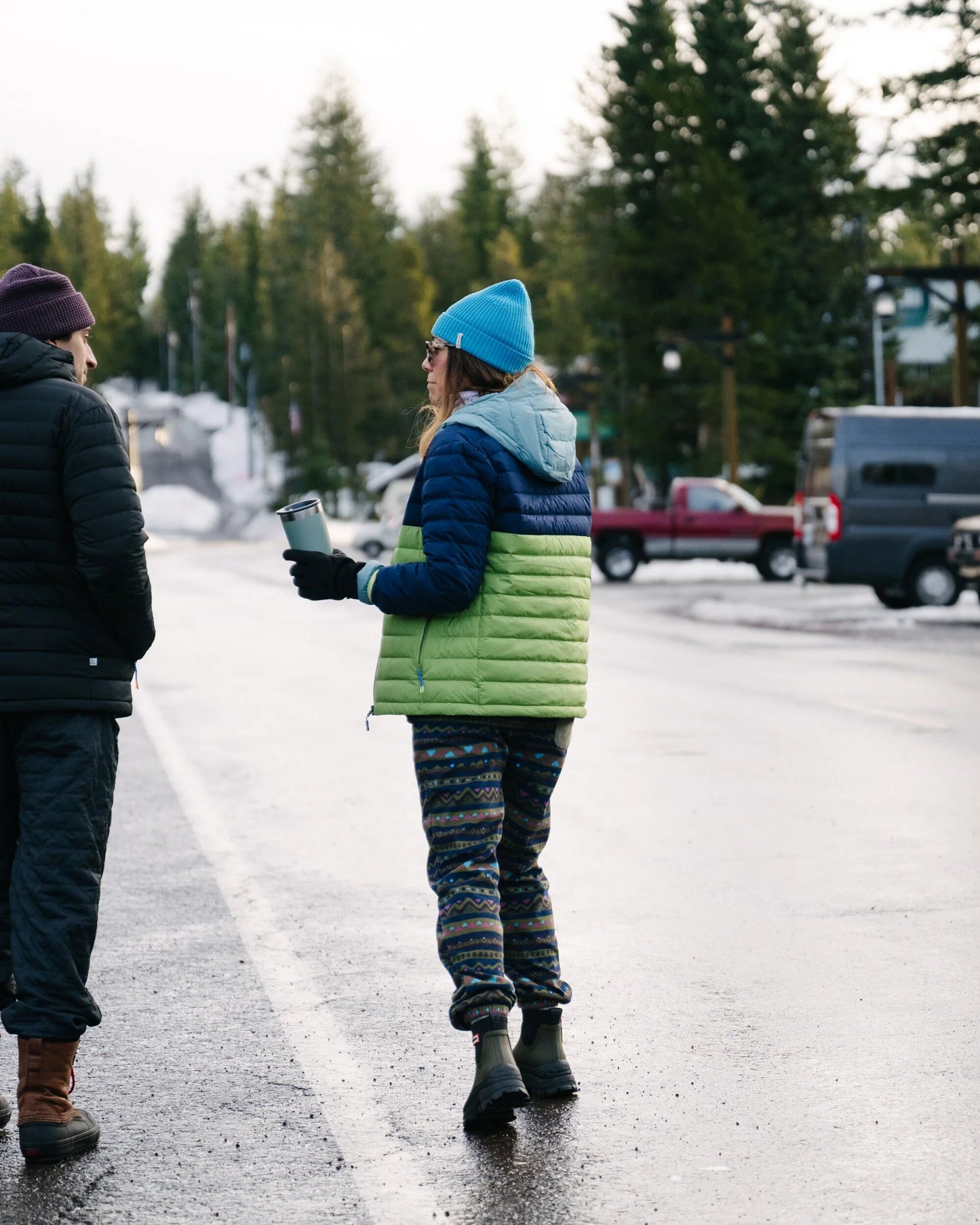 Northstar Down Recycled Jacket - Rich Navy/Pear Green/Arctic - Lifestyle