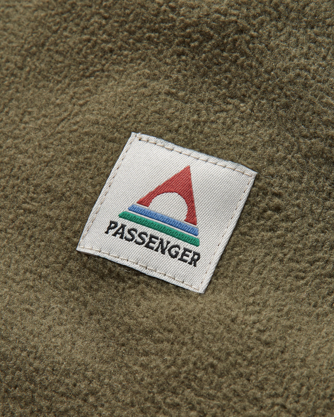 Adrift Recycled Polar Fleece - Khaki/Oatmeal - Flatlay