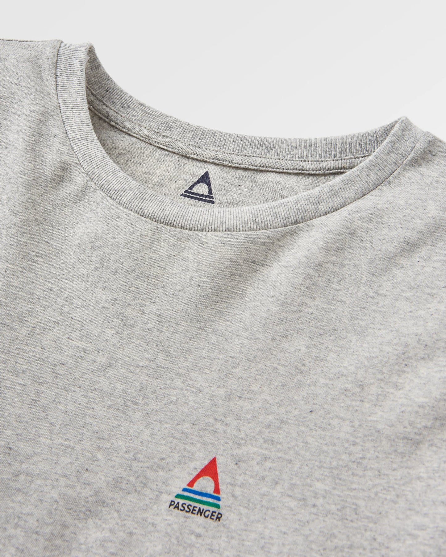 Classic Recycled Cotton LS T-Shirt - Mid Grey Marl - Flatlay