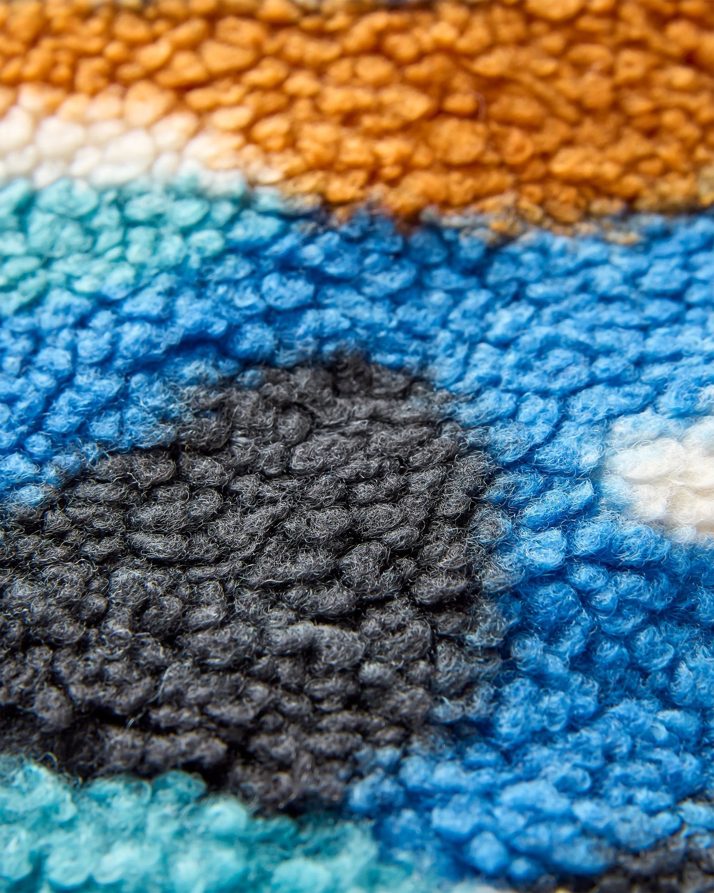 Ravi Recycled Sherpa Fleece - Mountain Foliage Blue