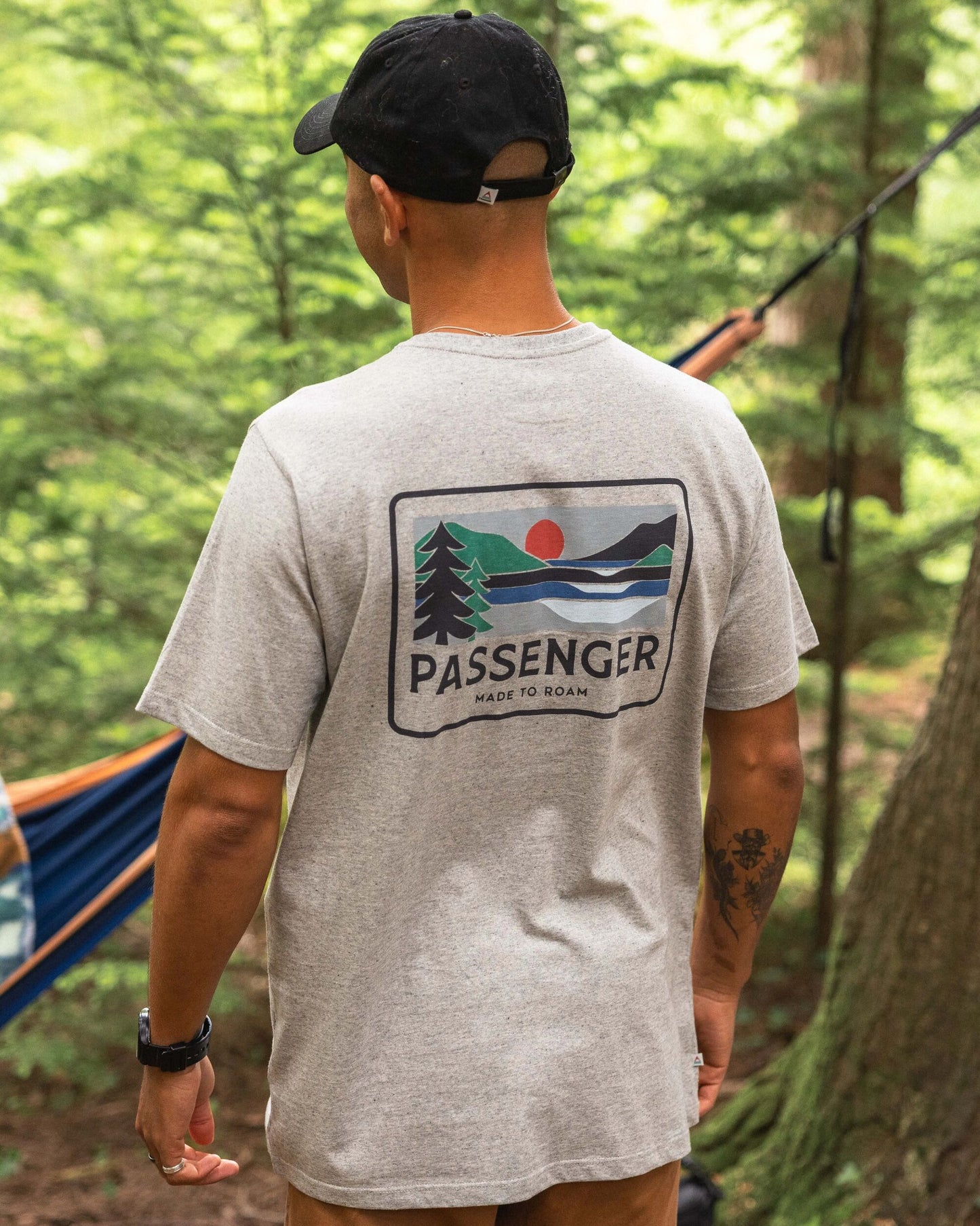 Roamer Men's Recycled Cotton T-Shirt - Grey Marl - Lifestyle