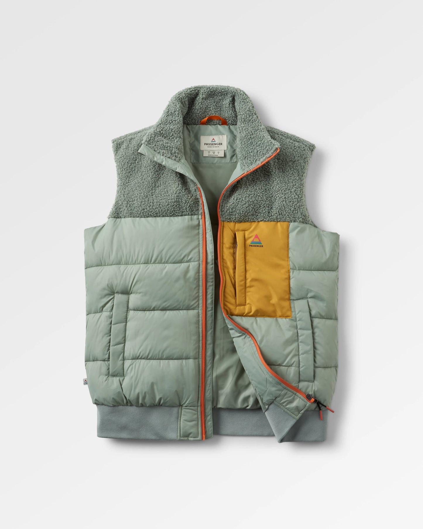 Inspire Recycled Insulated Vest - Pistachio - Flatlay