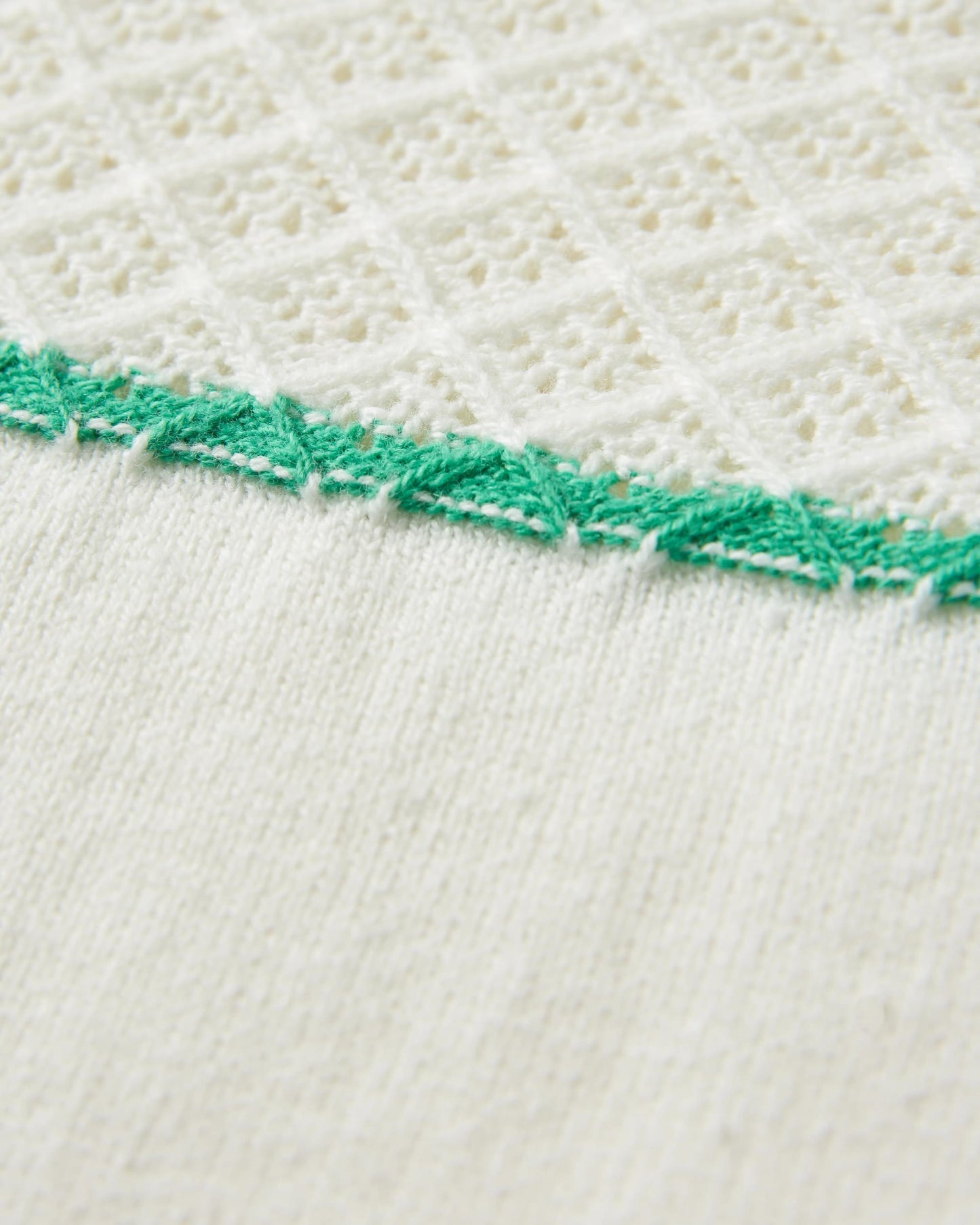 Migrate Organic Knitted Jumper - Green spruce stripe