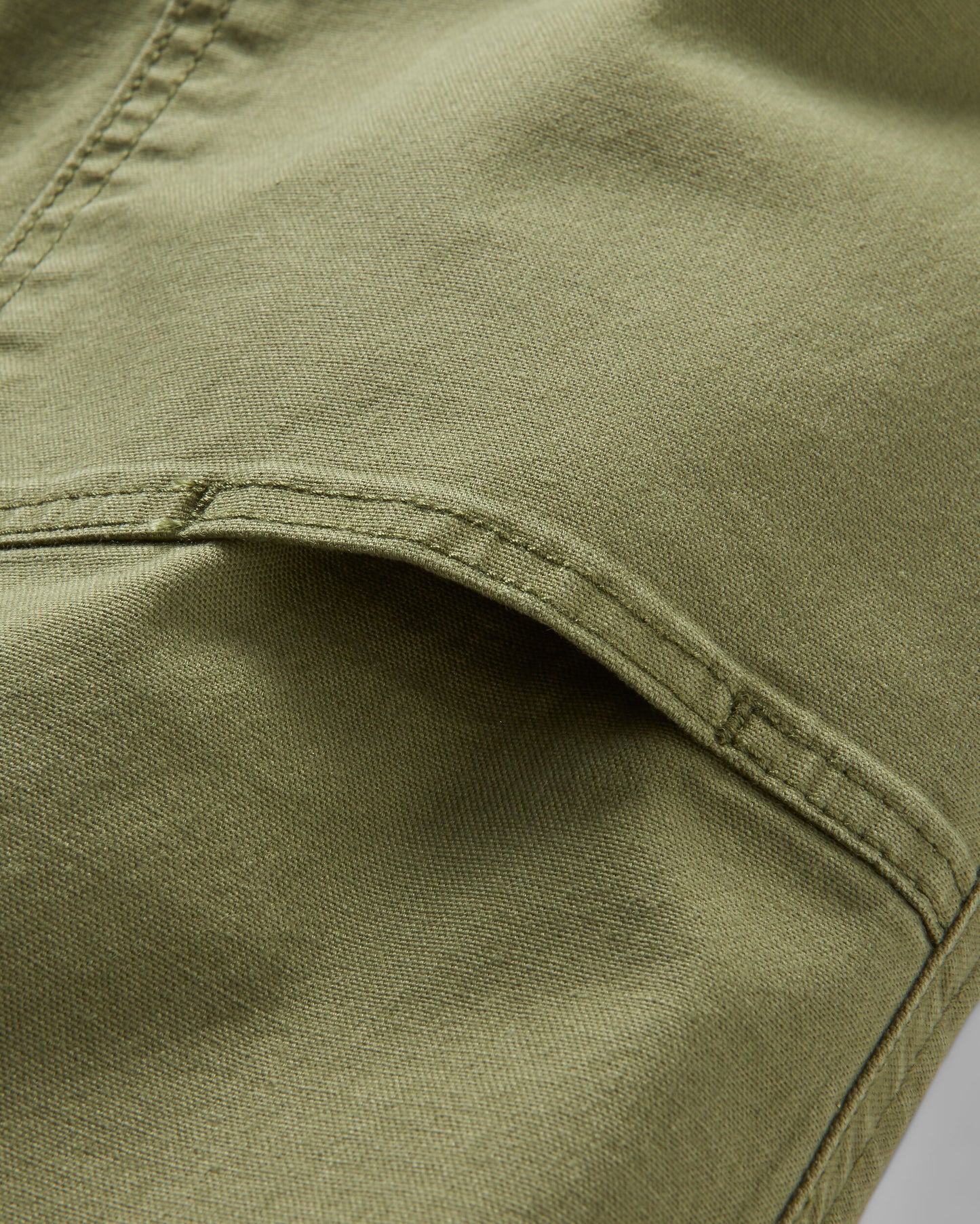 Vantage Organic Cotton Canvas Trouser - Khaki - Flatlay
