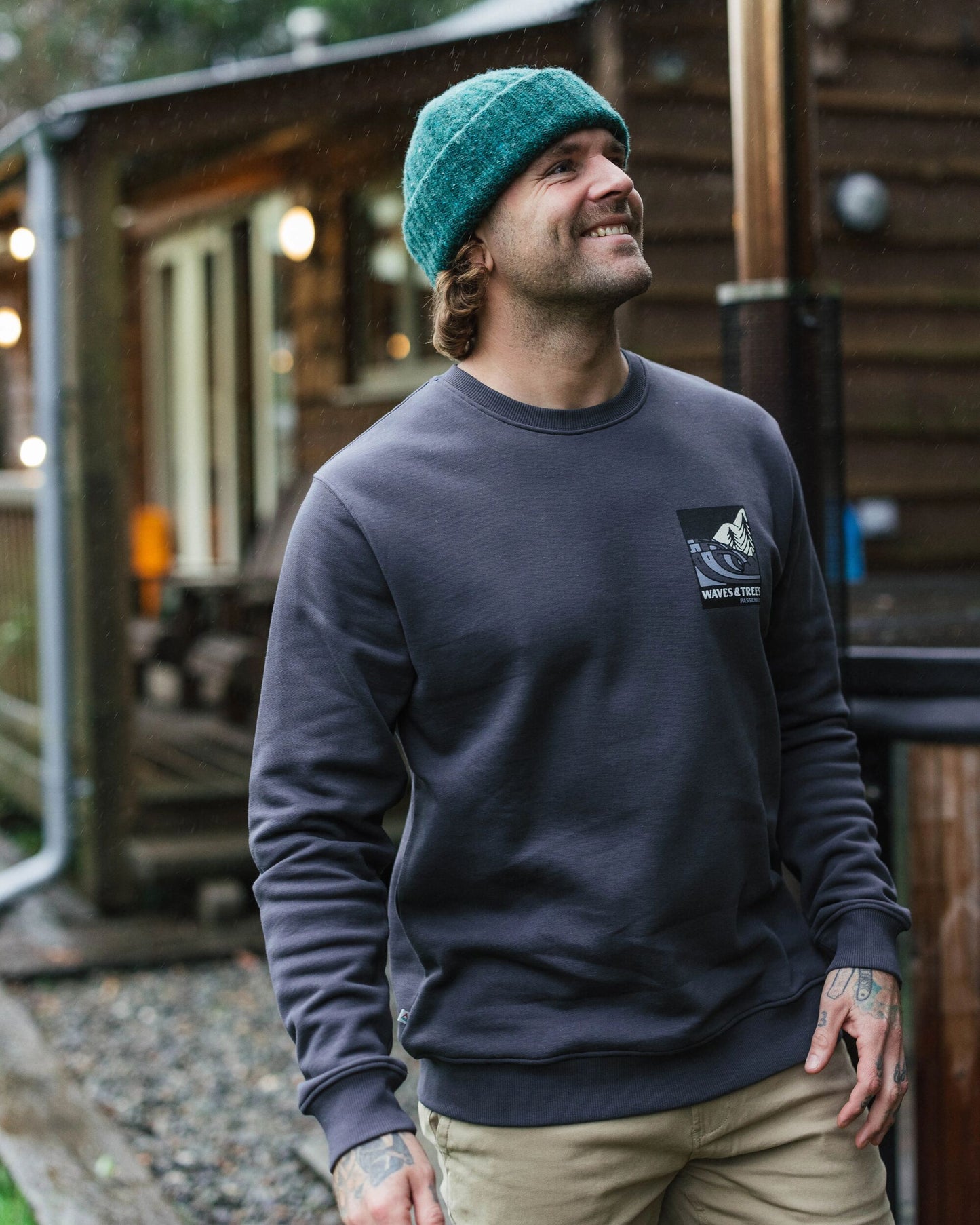 Waves & Trees Organic Cotton Sweatshirt - Charcoal
