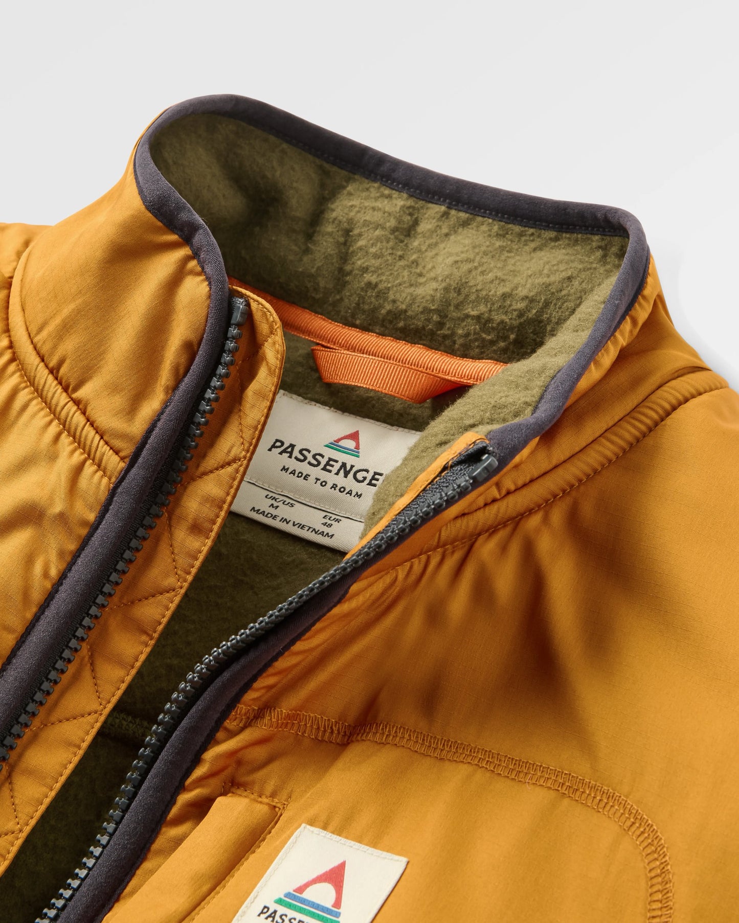 Offgrid Recycled Sherpa Fleece Vest - Dark Olive - Flatlay