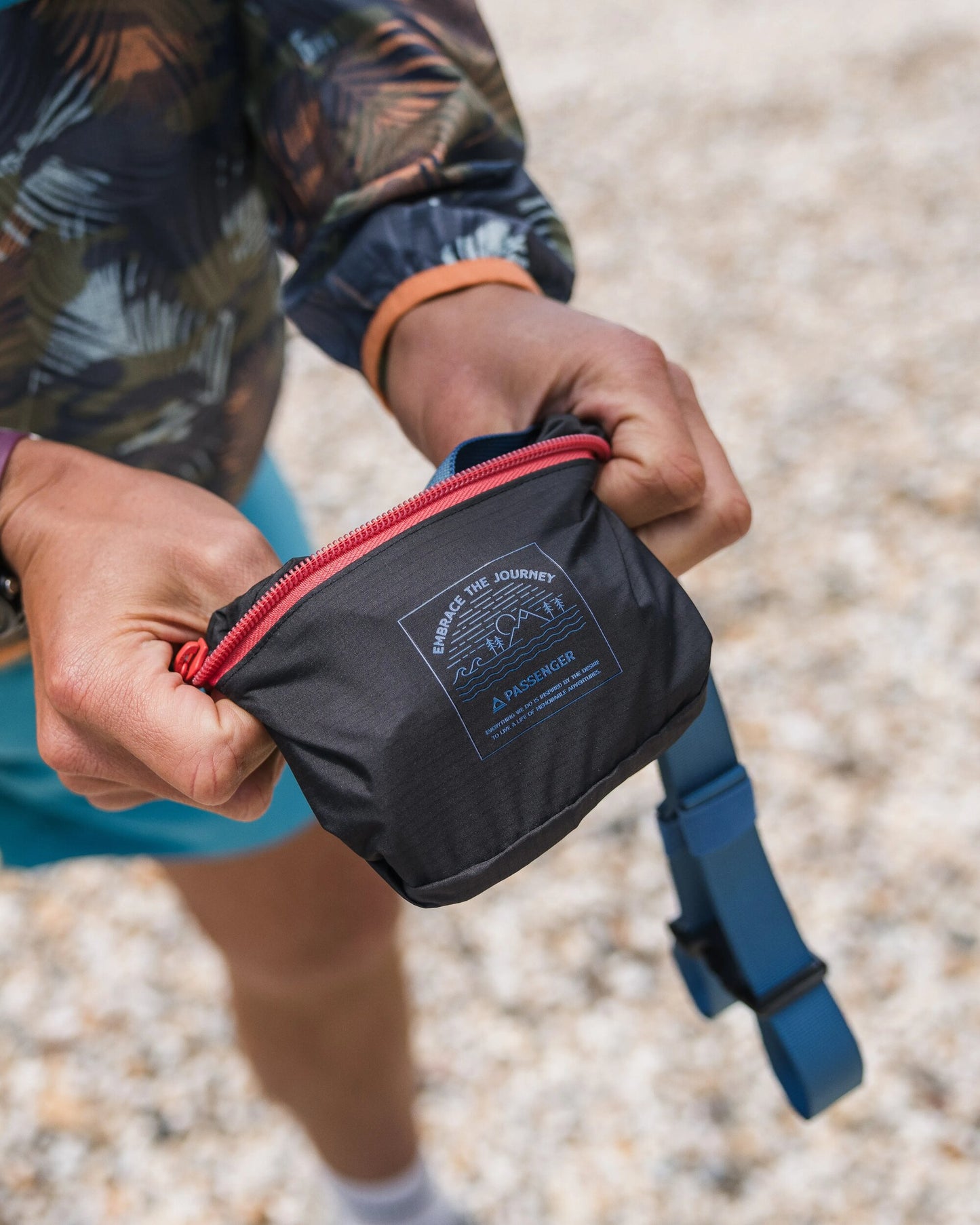 Trail Light Recycled Packable Hip Pack - Black
