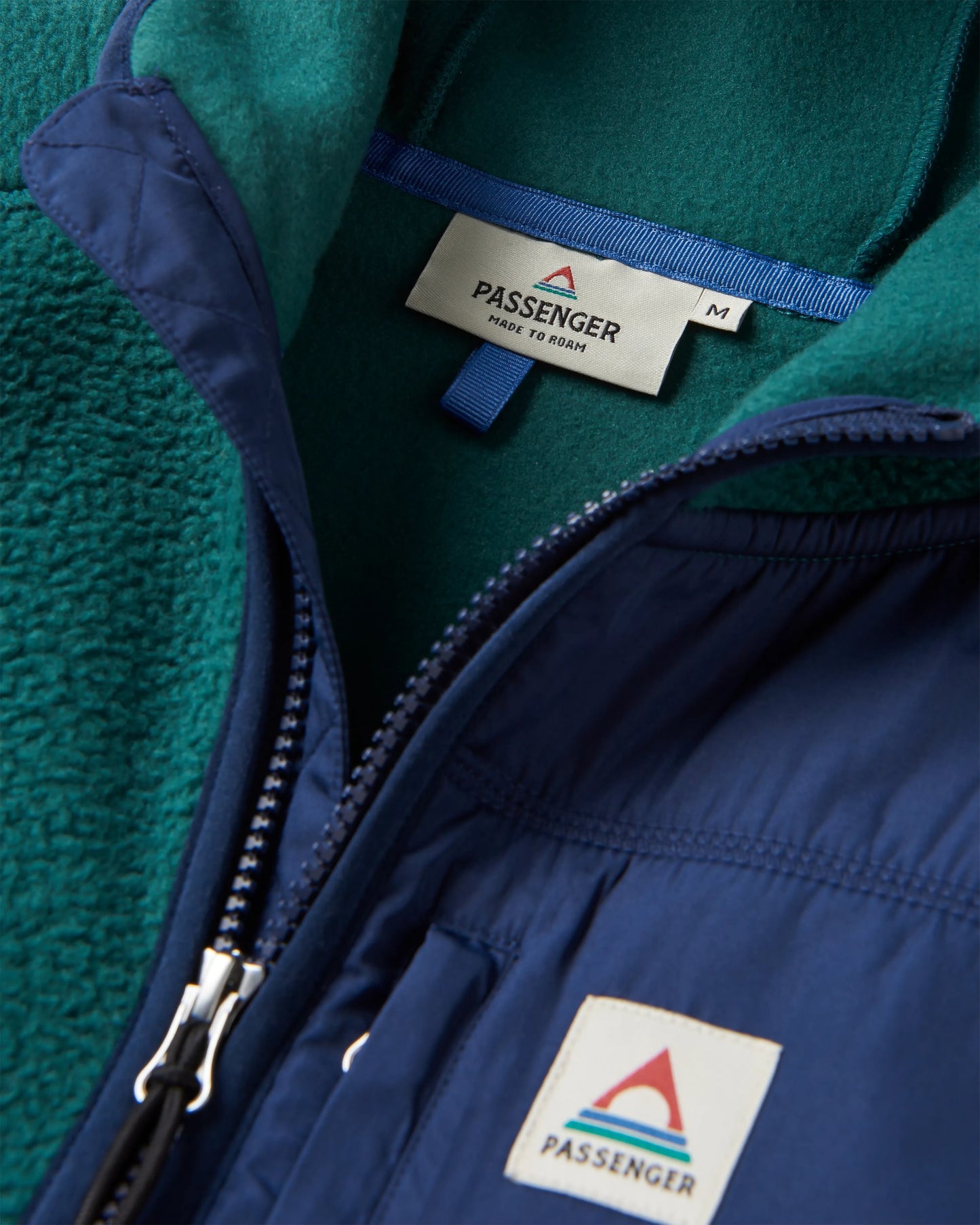Ventura 1/2 Zip Recycled Sherpa Fleece - Rain Forest - Flatlay