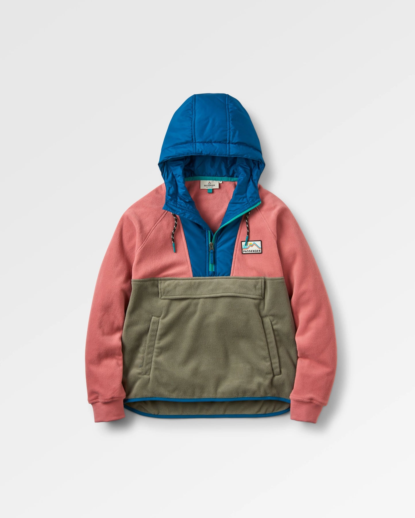 Alexander Recycled Polar Hooded Fleece - Dusty Rose - Flatlay
