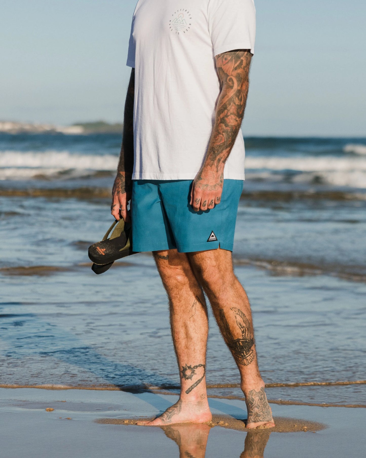 Traveller Organic All Purpose Short - Blue Steel - Lifestyle