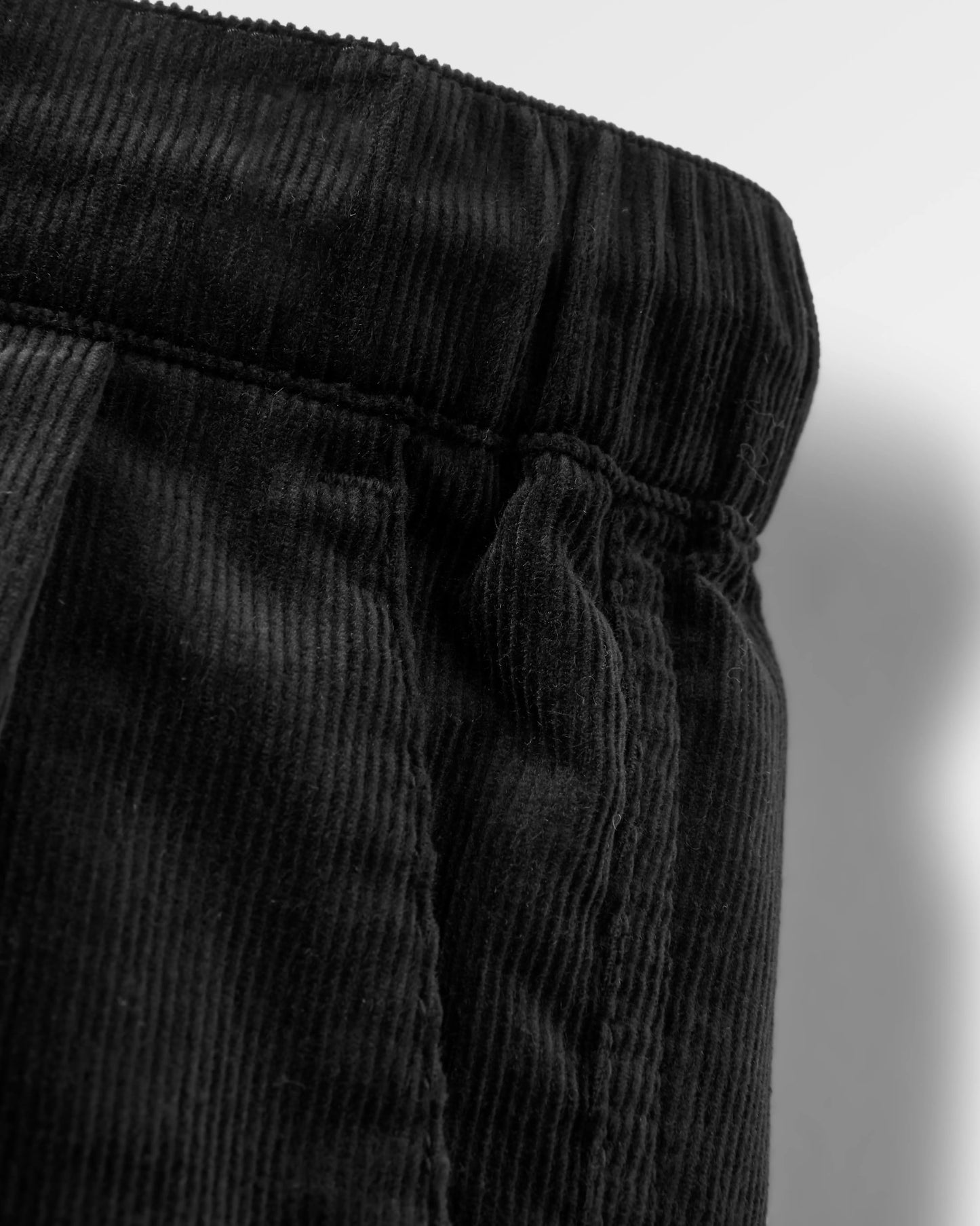 Compass Recycled Corduroy Trouser - Black - Flatlay