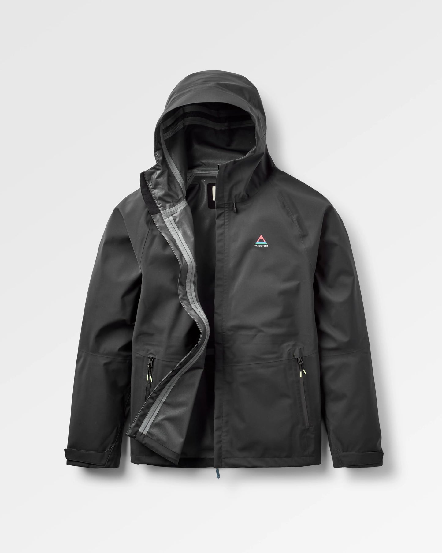 Five Season Recycled Waterproof Jacket - Black - Flatlay
