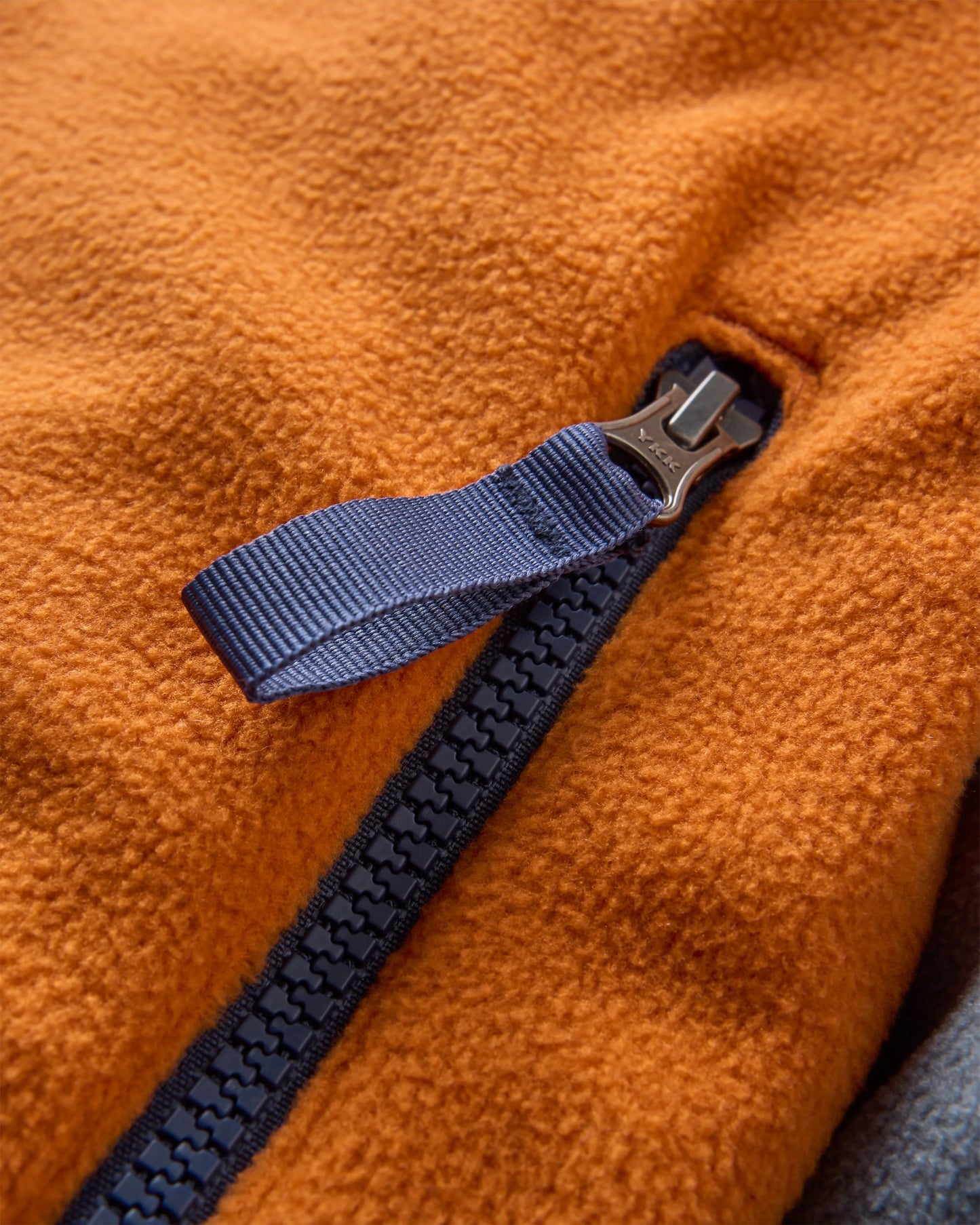 Set Off Recycled Polar 1/4 Zip Fleece - Sunset Orange/Storm Grey
