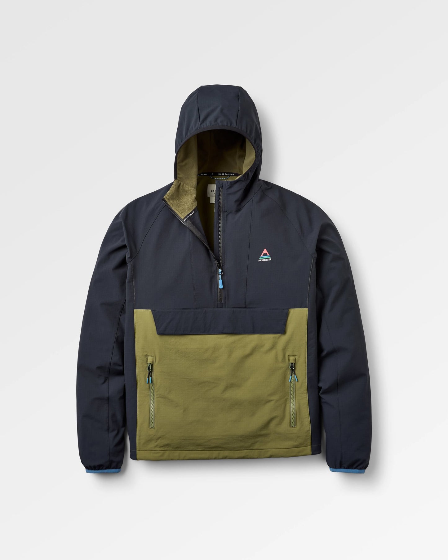 Roamer Light Recycled Softshell Jacket - Black/Khaki - Flatlay
