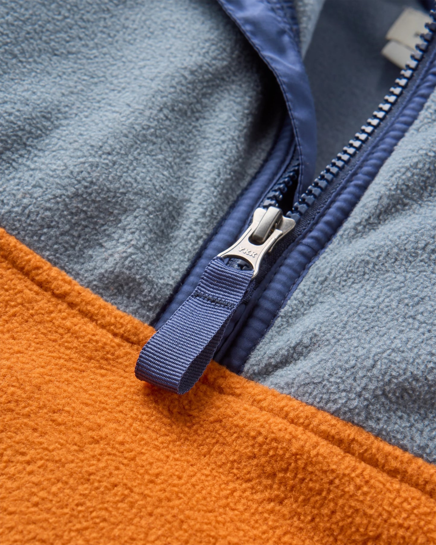 Set Off Recycled Polar 1/4 Zip Fleece - Sunset Orange/Storm Grey