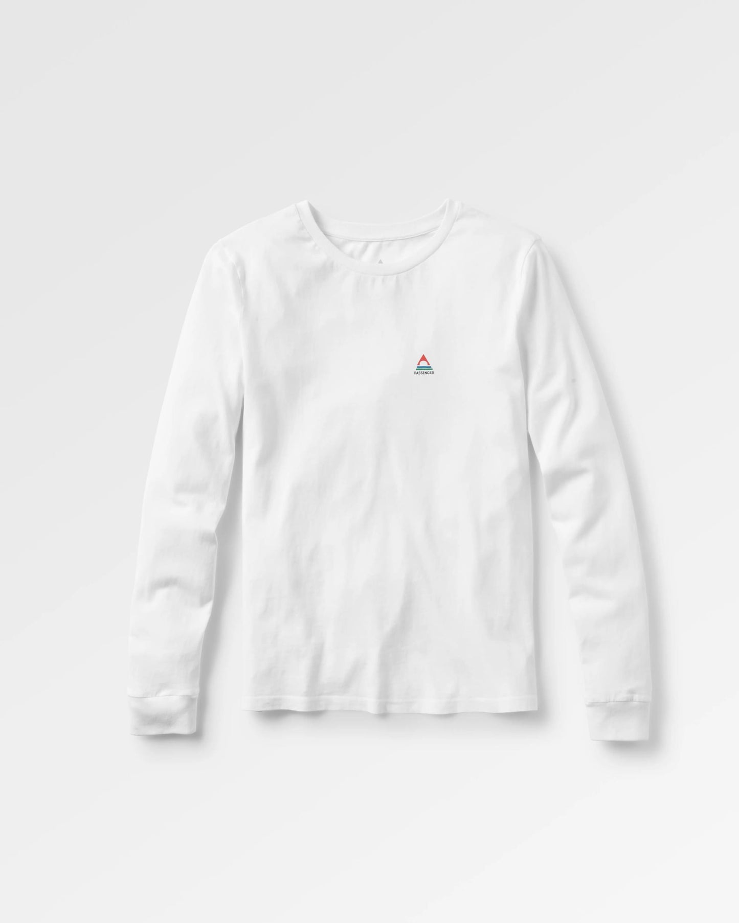 Classic Recycled Cotton LS T-Shirt - White - Flatlay