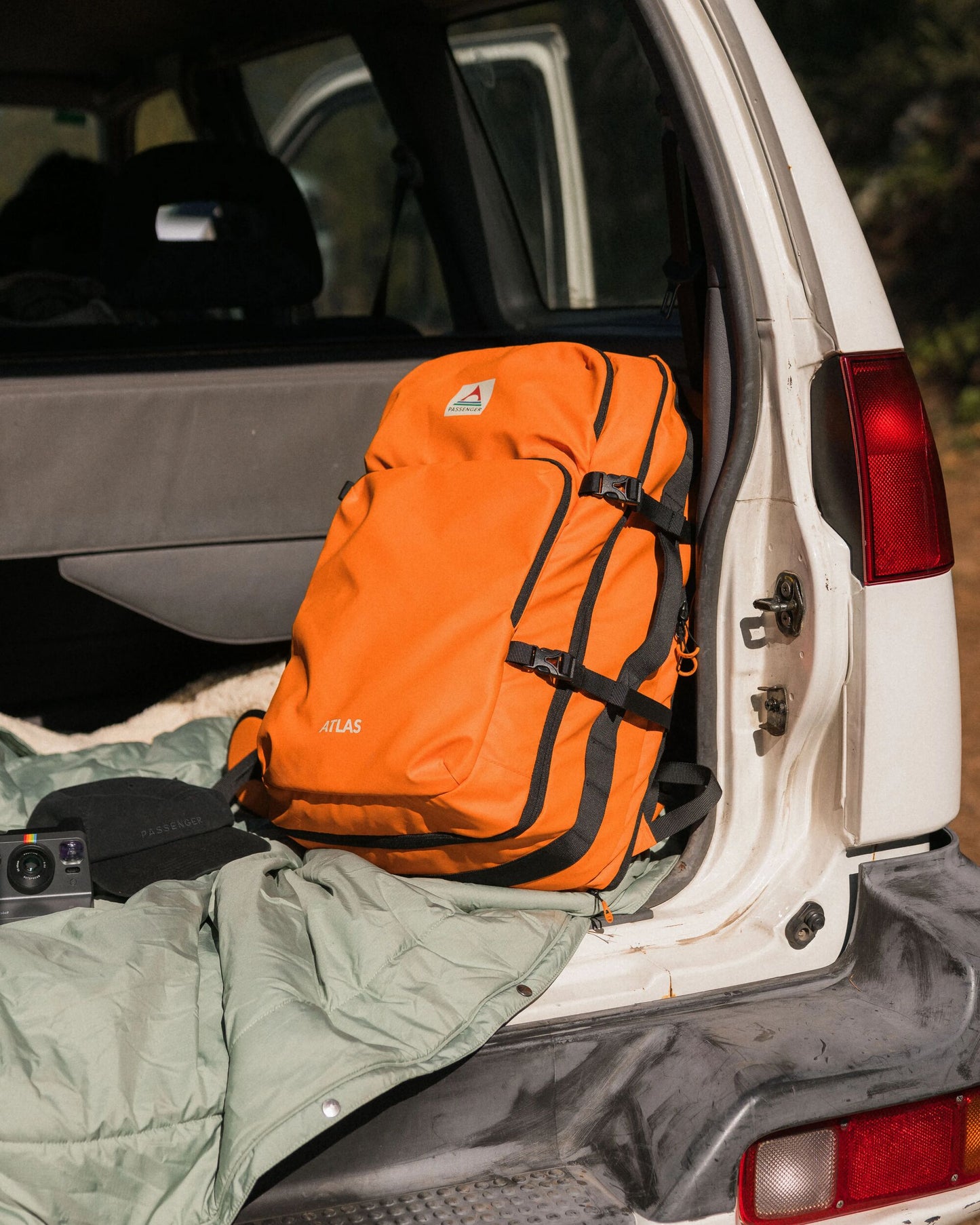 Atlas Recycled Backpack Duffel - Sunrise Orange - Lifestyle