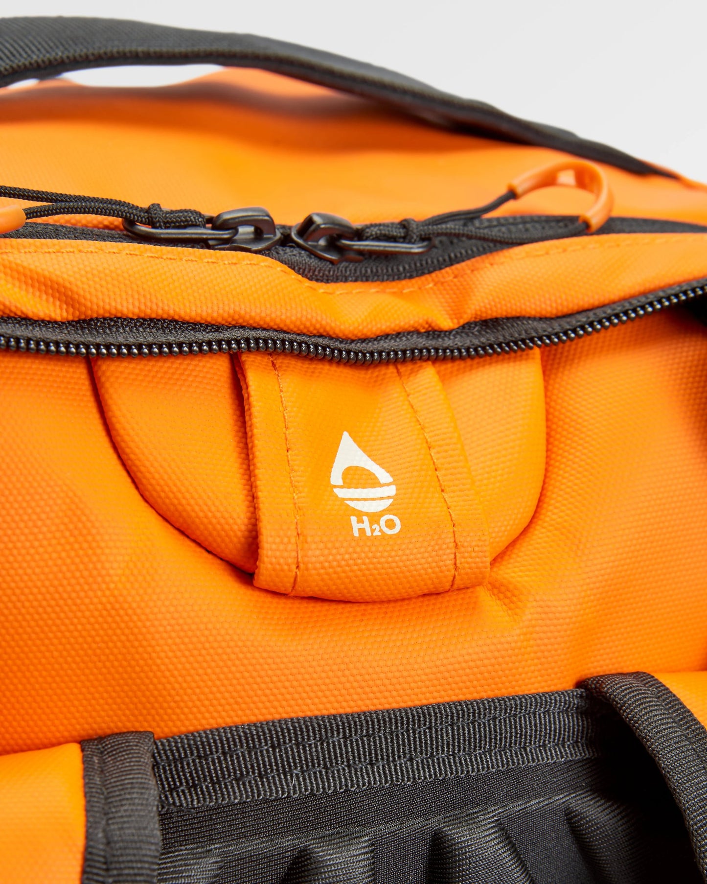 Atlas Recycled Backpack Duffel - Sunrise Orange - Flatlay