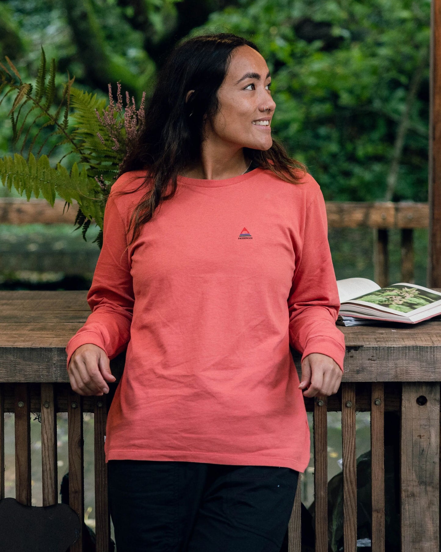 Classic Recycled Cotton LS T-Shirt - Mineral Red -