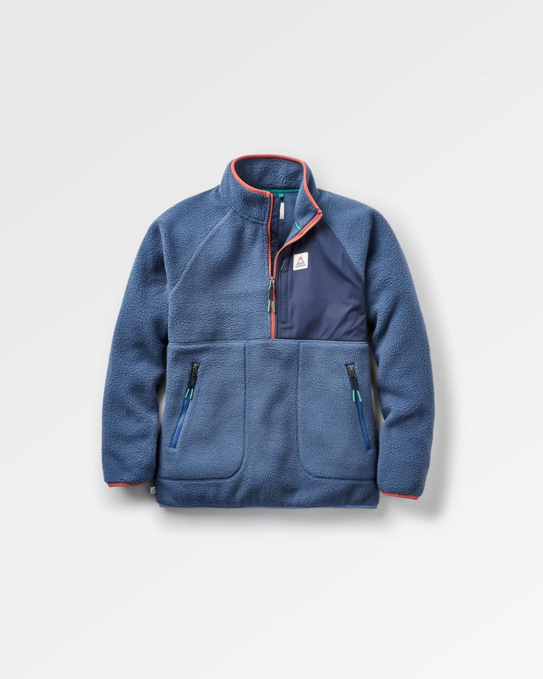 Home Recycled Sherpa Fleece - Dark Denim - Flatlay