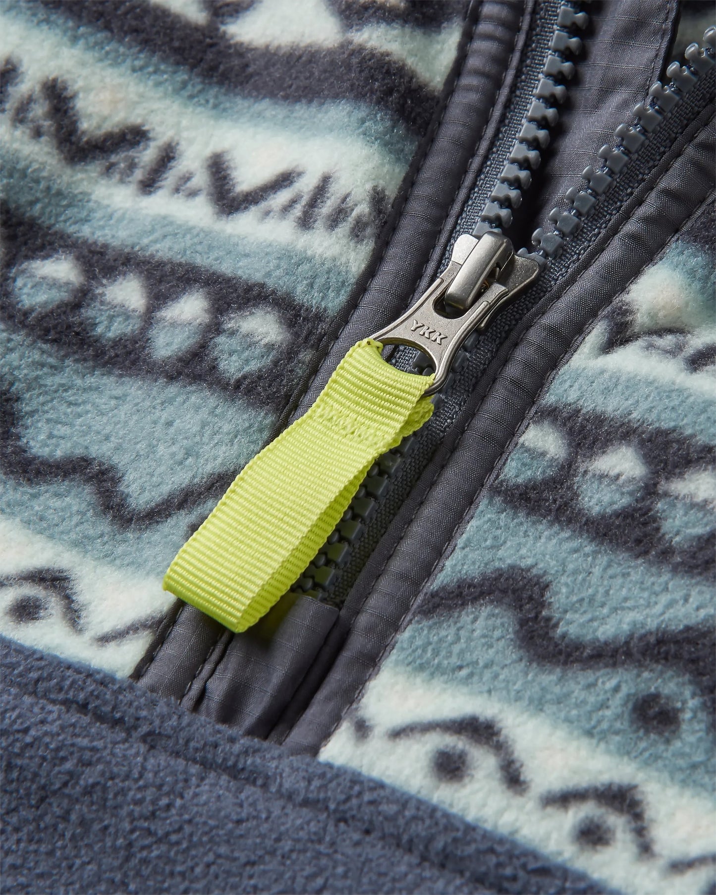 Set Off Recycled Polar 1/4 Zip Fleece - Mountain Geo Stormy Sea