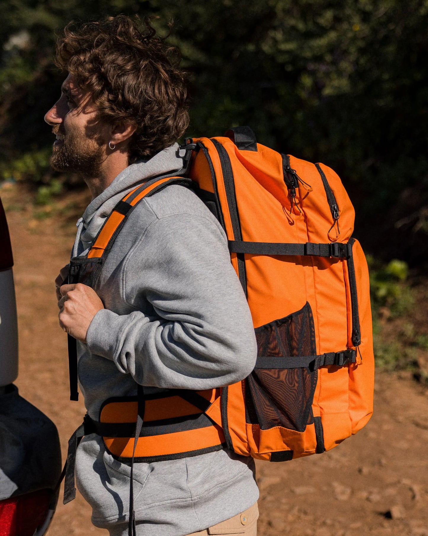 Atlas Recycled Backpack Duffel - Sunrise Orange - Lifestyle - Male