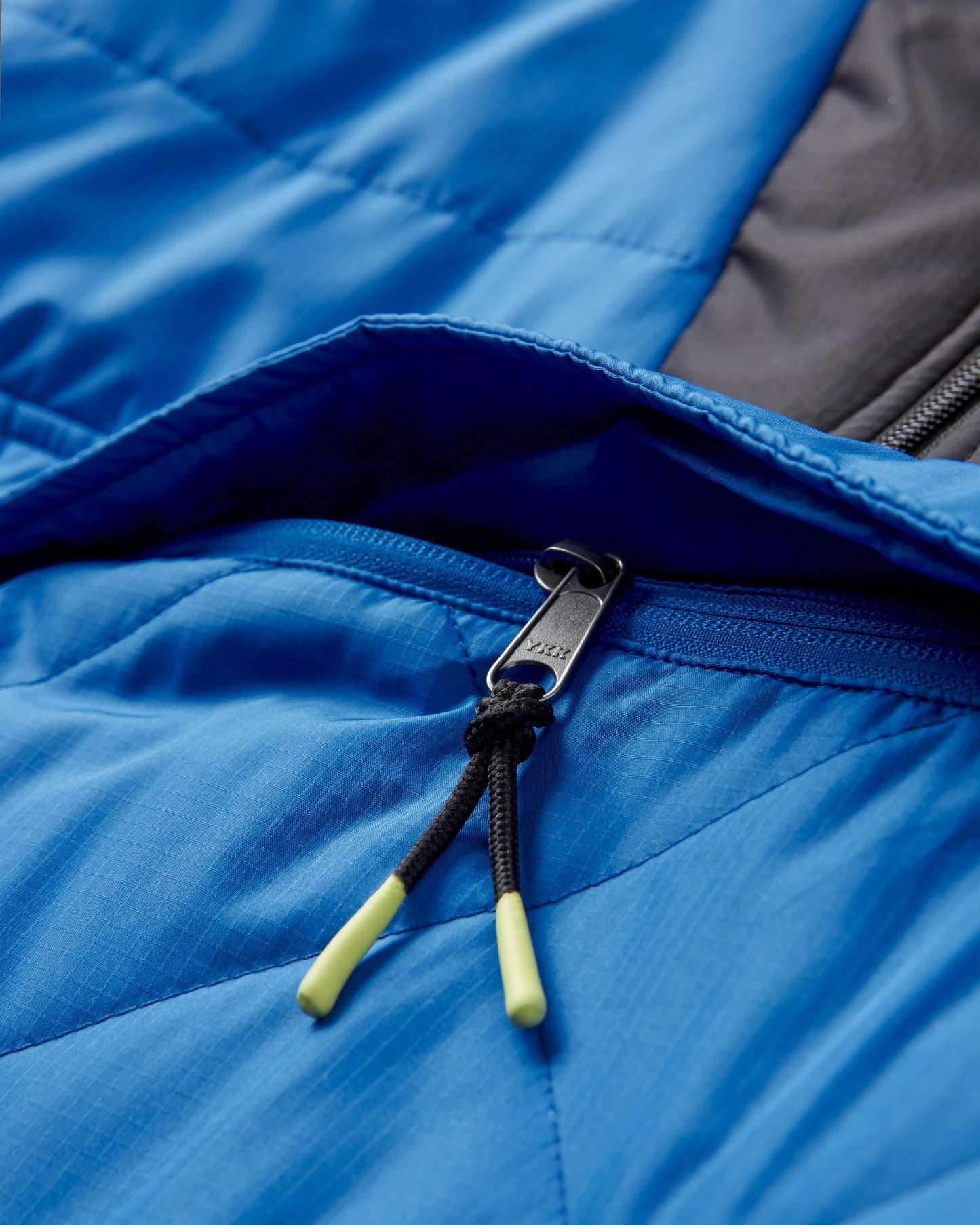 Oceanic Recycled Insulated 1/2 Zip Jacket - Azure Blue/Charcoal - Flatlay
