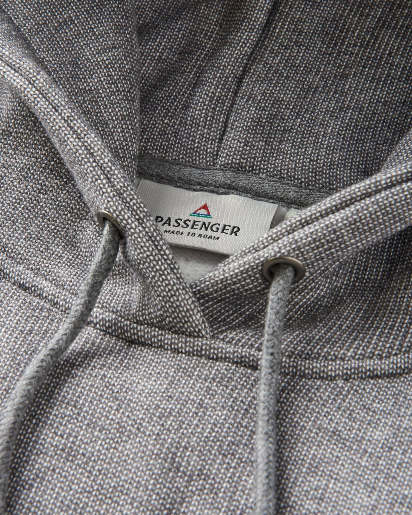 Heritage Textured Relaxed Fit Hoodie - Charcoal - Flatlay