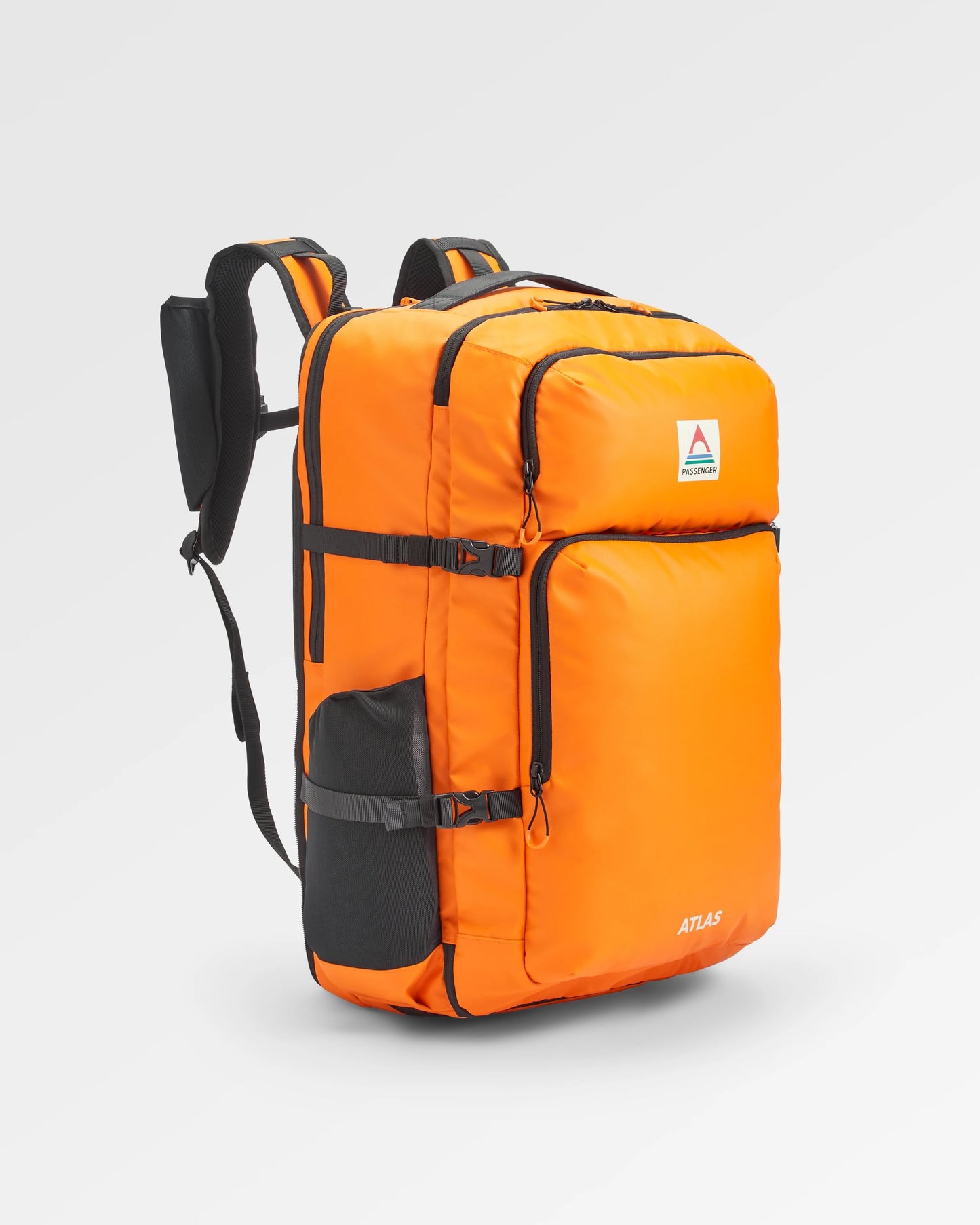 Atlas Recycled Backpack Duffel - Sunrise Orange - Flatlay