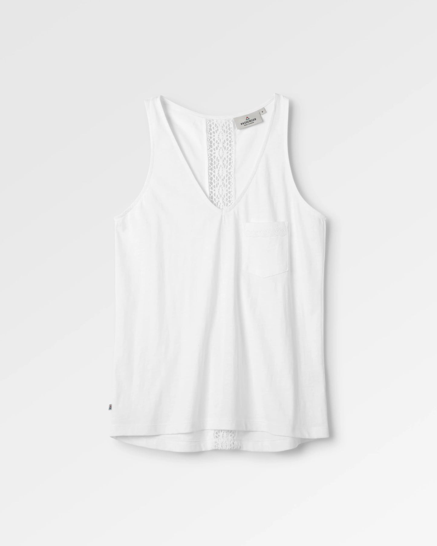 Rivergate Recycled Cotton Top - White - Flatlay