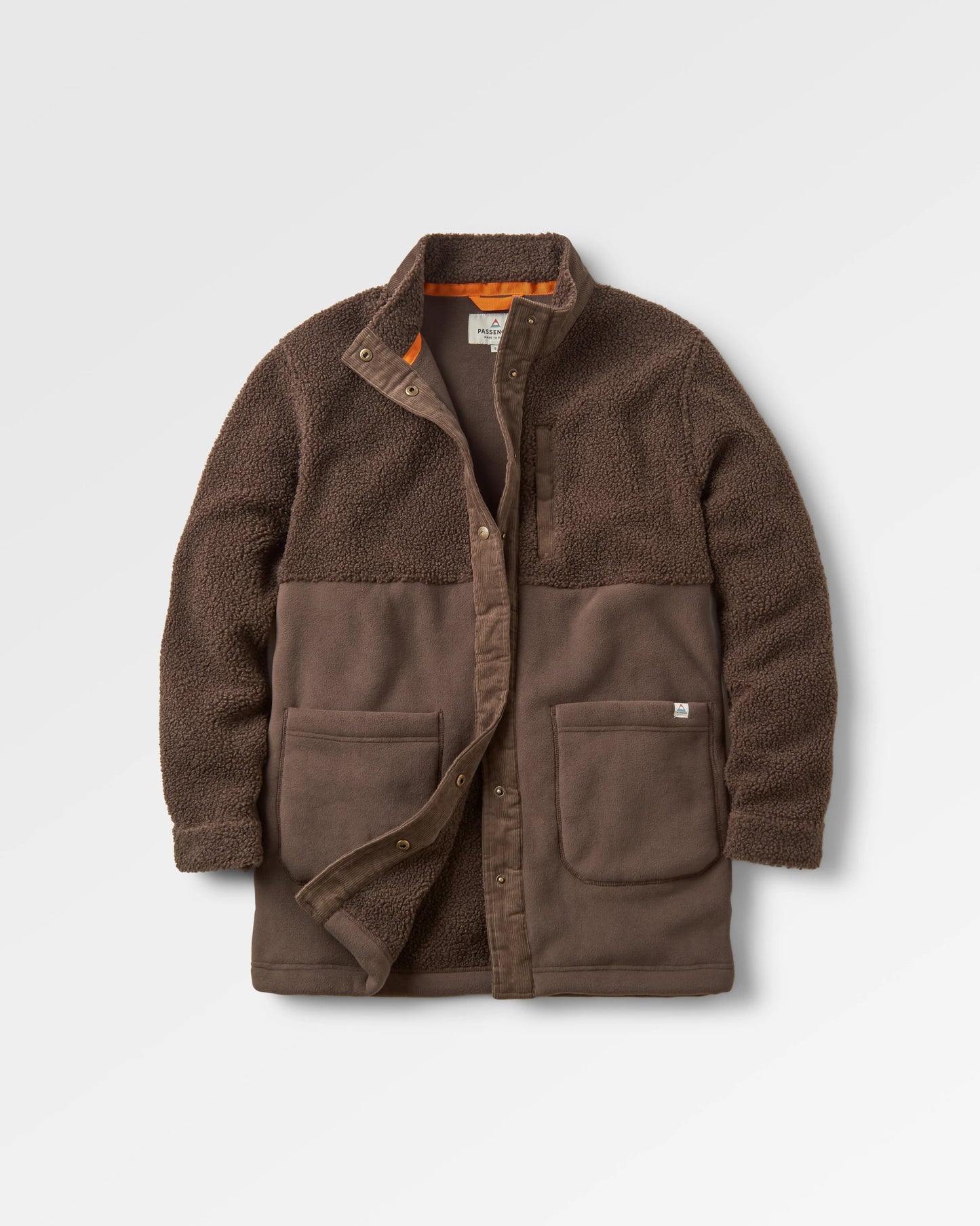Nash Recycled Fleece - Coffee - Flatlay