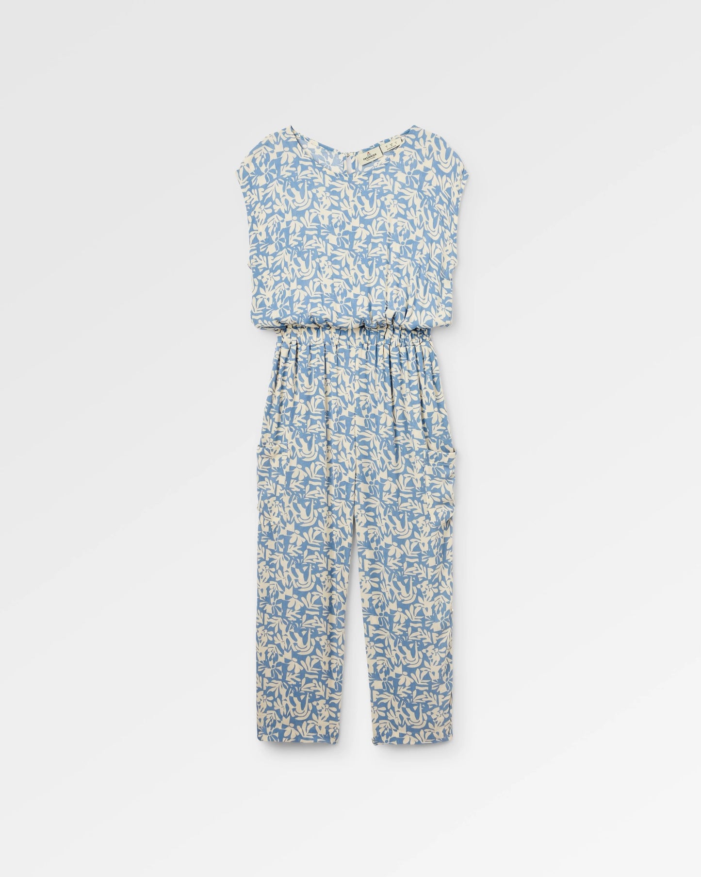 Thimbleberry Jumpsuit - Mountain Foliage Faded Denim - Flatlay