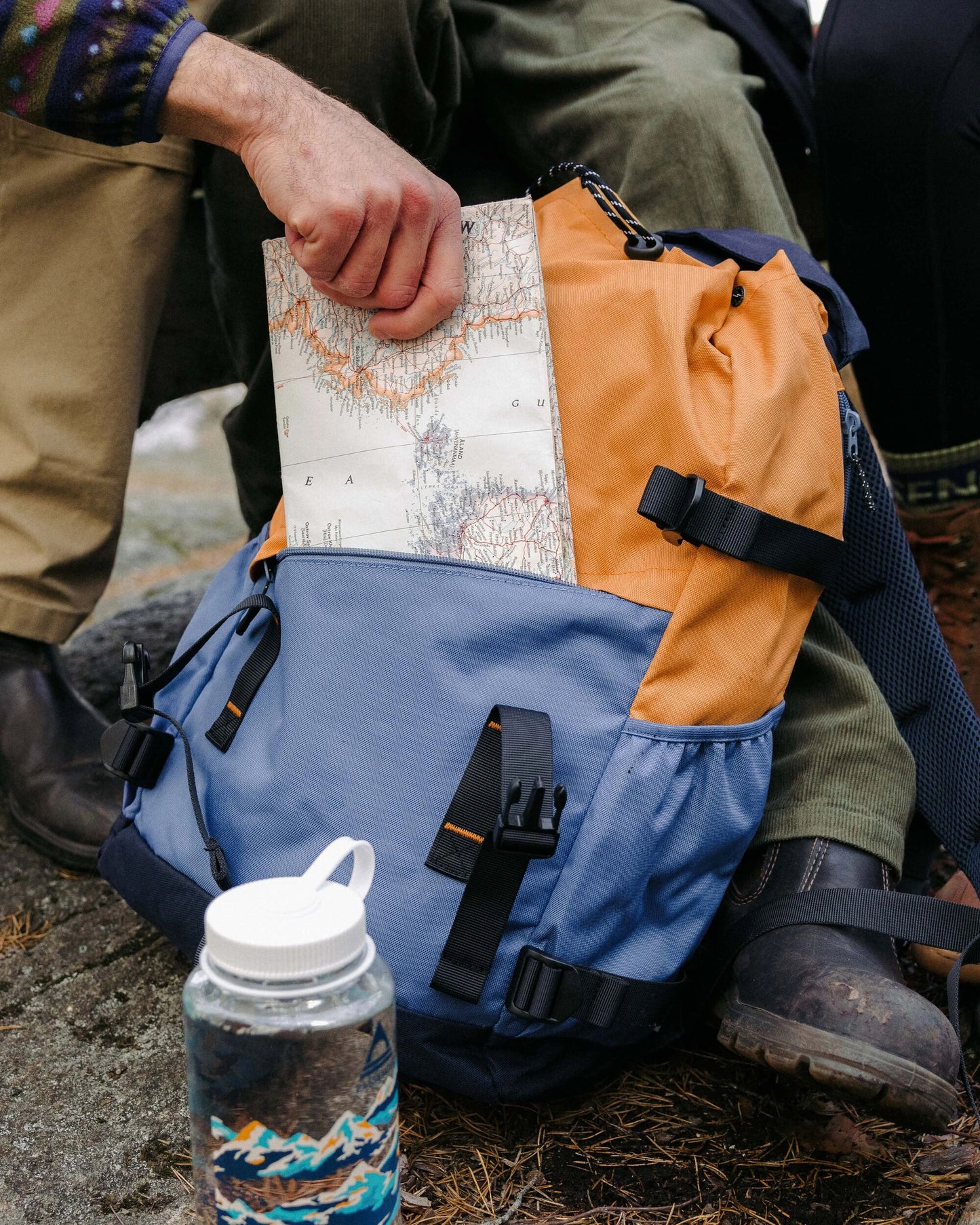 Boondocker Recycled 26L Backpack - Honey/Dark Denim/Rich Navy - Lifestyle