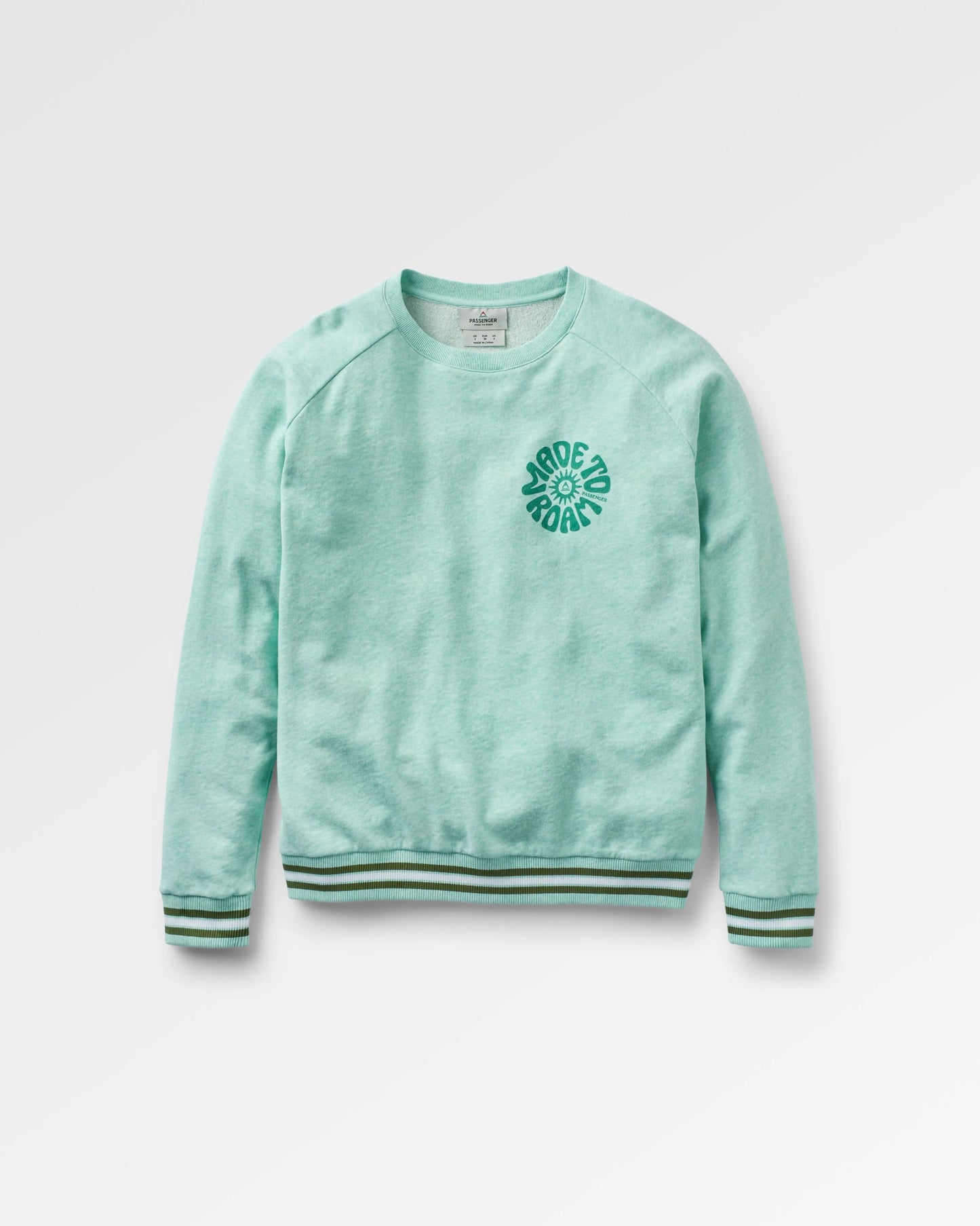 Fade Organic Cotton Sweatshirt - Aqua Marl