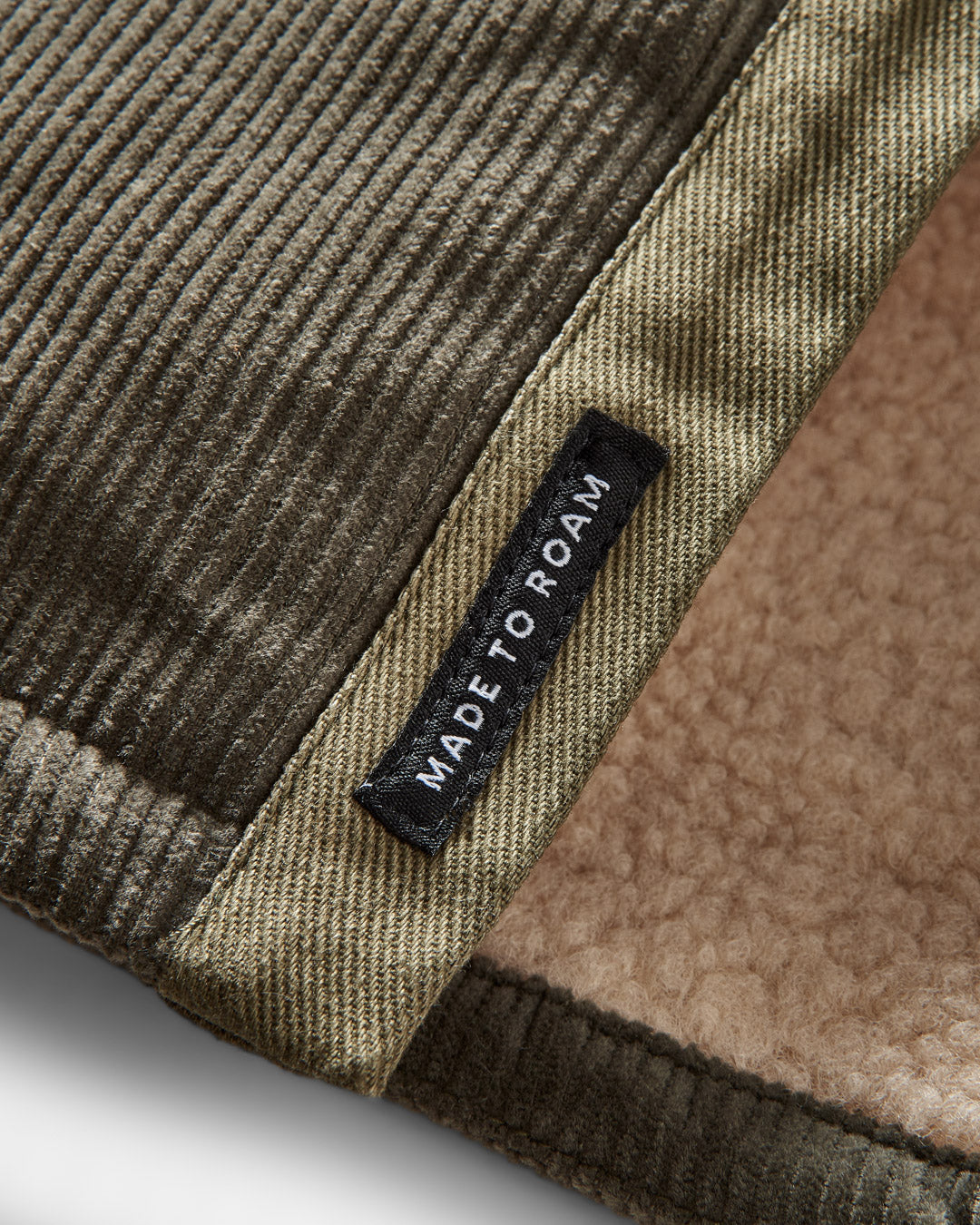 Kodiak Sherpa Lined Cord Overshirt - Dusty Olive - Flatlay