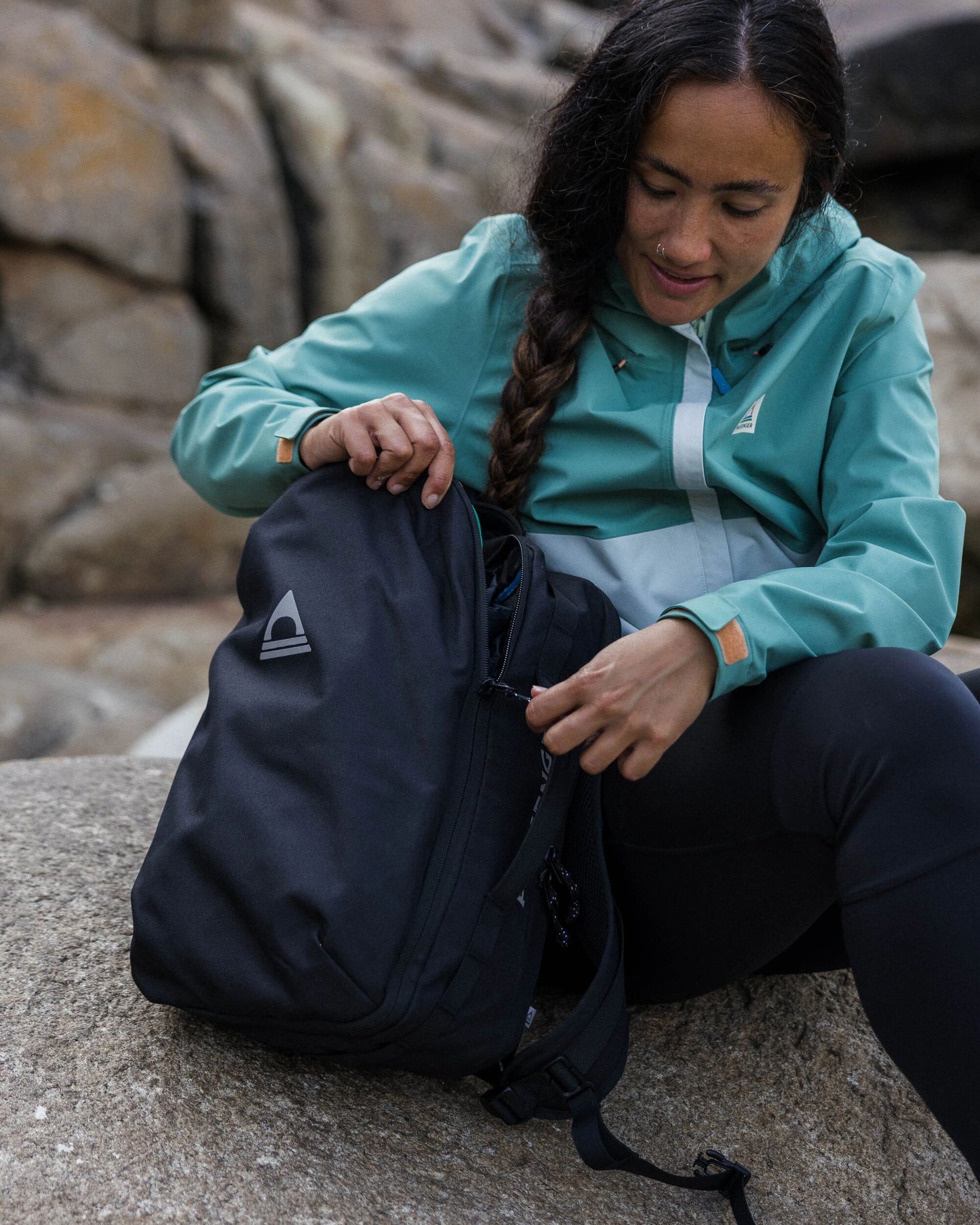 Stratos Duffel Backpack - Black - Lifestyle - Female