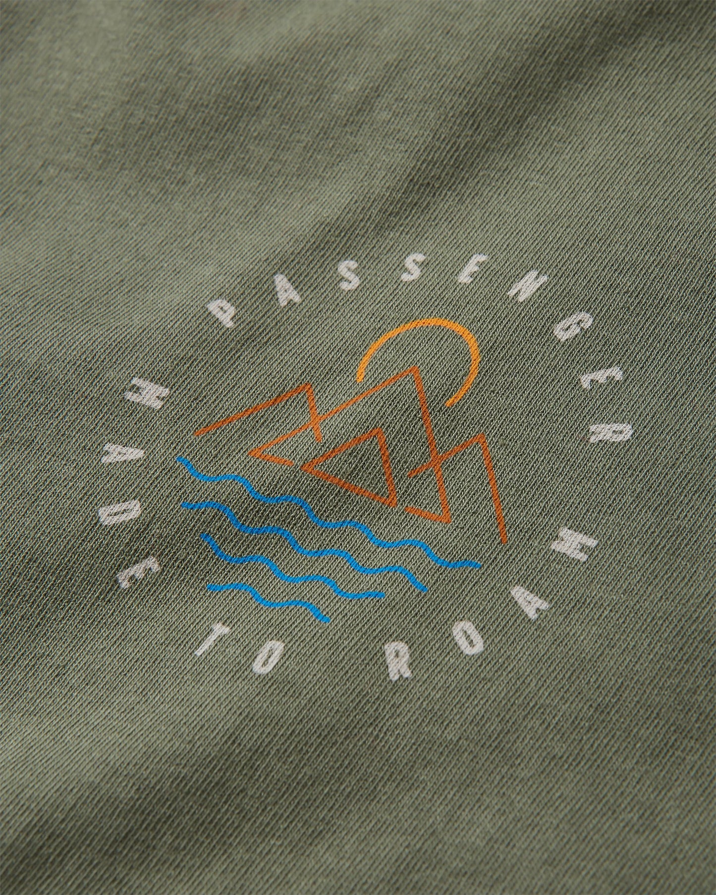 Escapism Recycled Cotton T-Shirt - Dusty Olive - Flatlay