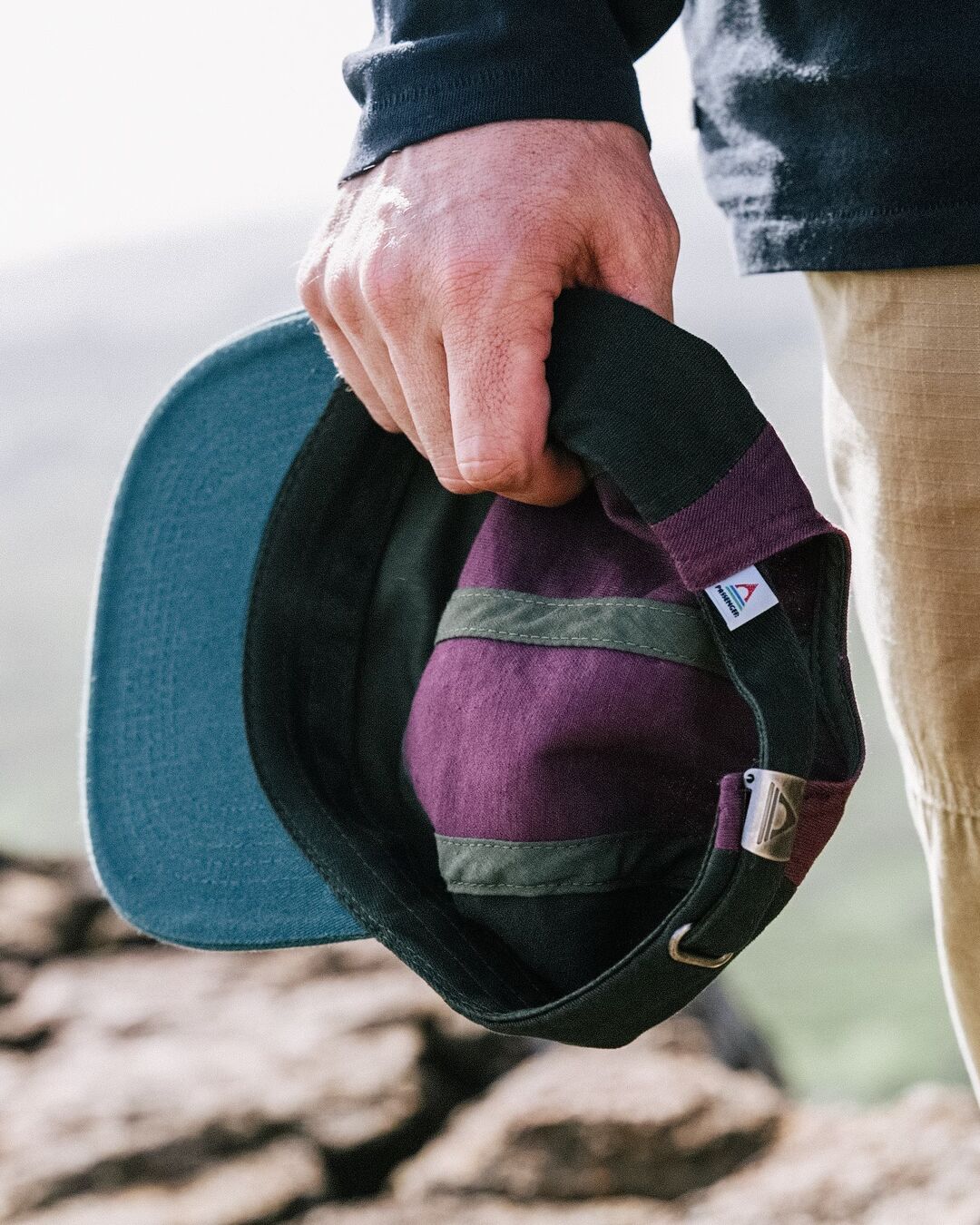 Fixie Recycled Cotton 5 Panel Cap - Grape Multi
