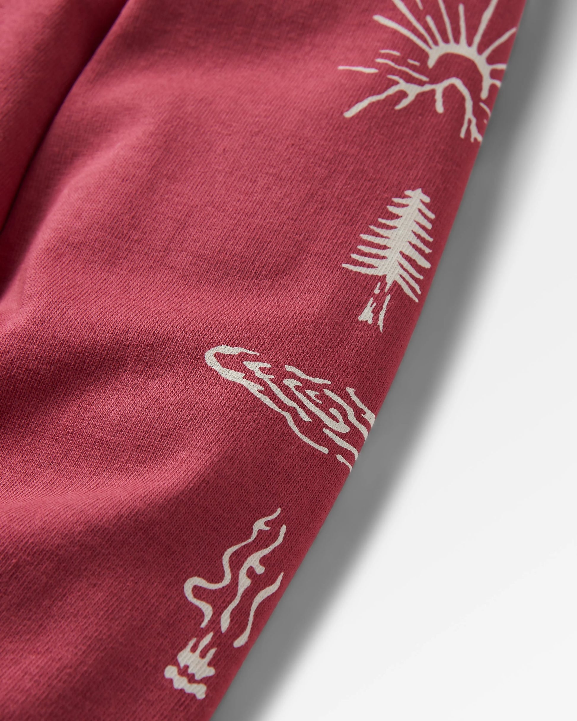 Dawn Recycled Cotton LS T-Shirt - Earth Red - Flatlay