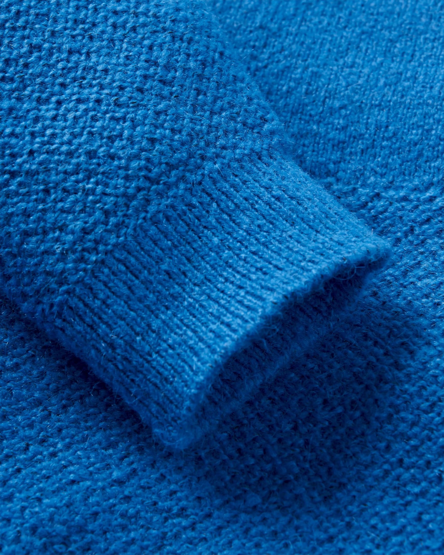 Cove Recycled Knitted Jumper - Azure Blue - Flatlay