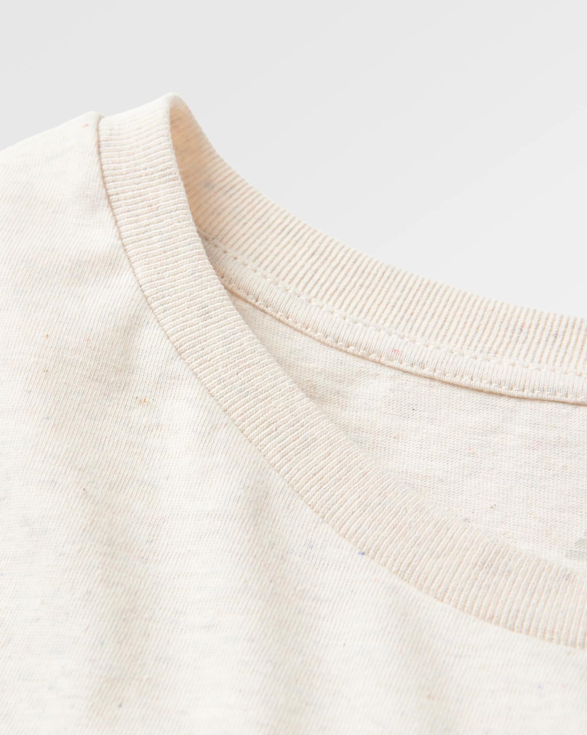 Breathe Recycled Cotton  LS T-Shirt - Milky Marl - Flatlay