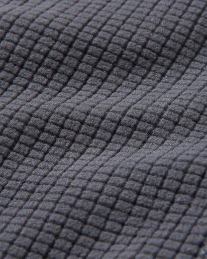 Point Recycled Grid Polar Fleece Hoodie - Charcoal - Flatlay