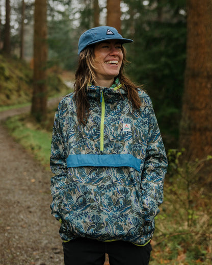 Viento Recycled Windshell Smock - Abstract Seaweed Pistachio