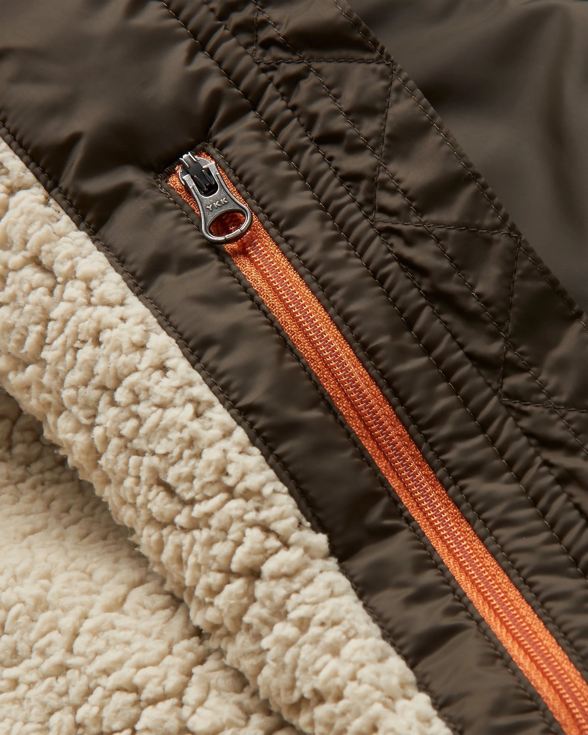 Flora Recycled Sherpa Lined Parka - Coffee - Flatlay